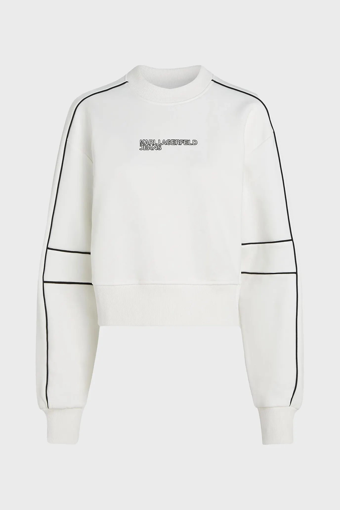 Жіночий білий світшот relaxed crop piping 5