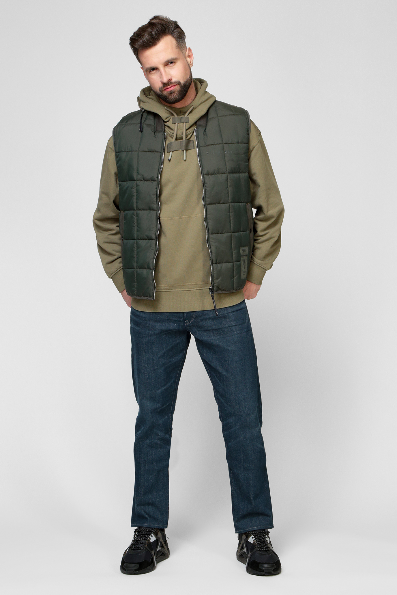 Мужской зеленый жилет Meefic G-Star RAW D20127,C980 — MD-Fashion