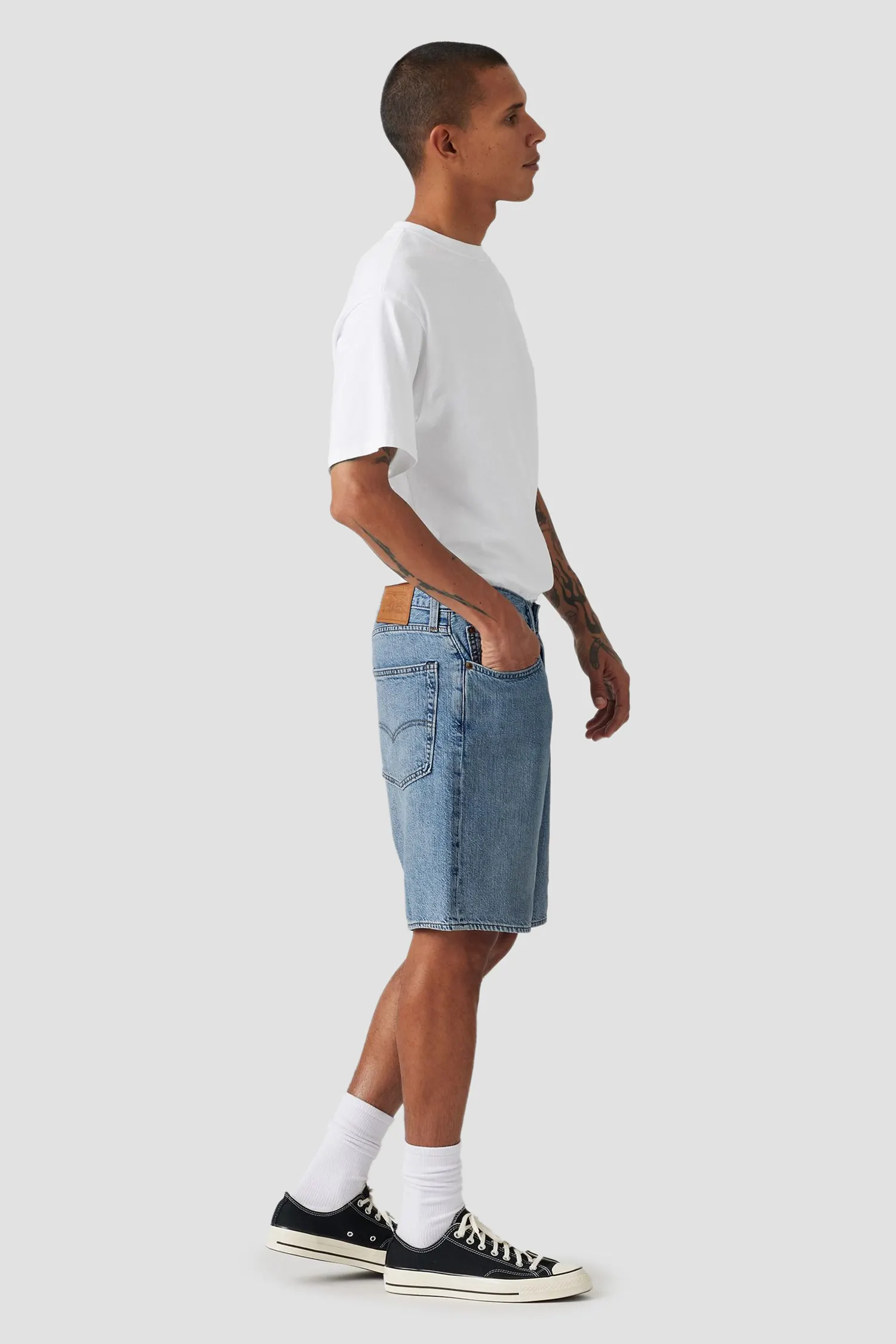 Чоловічі сині джинсові шорти 5