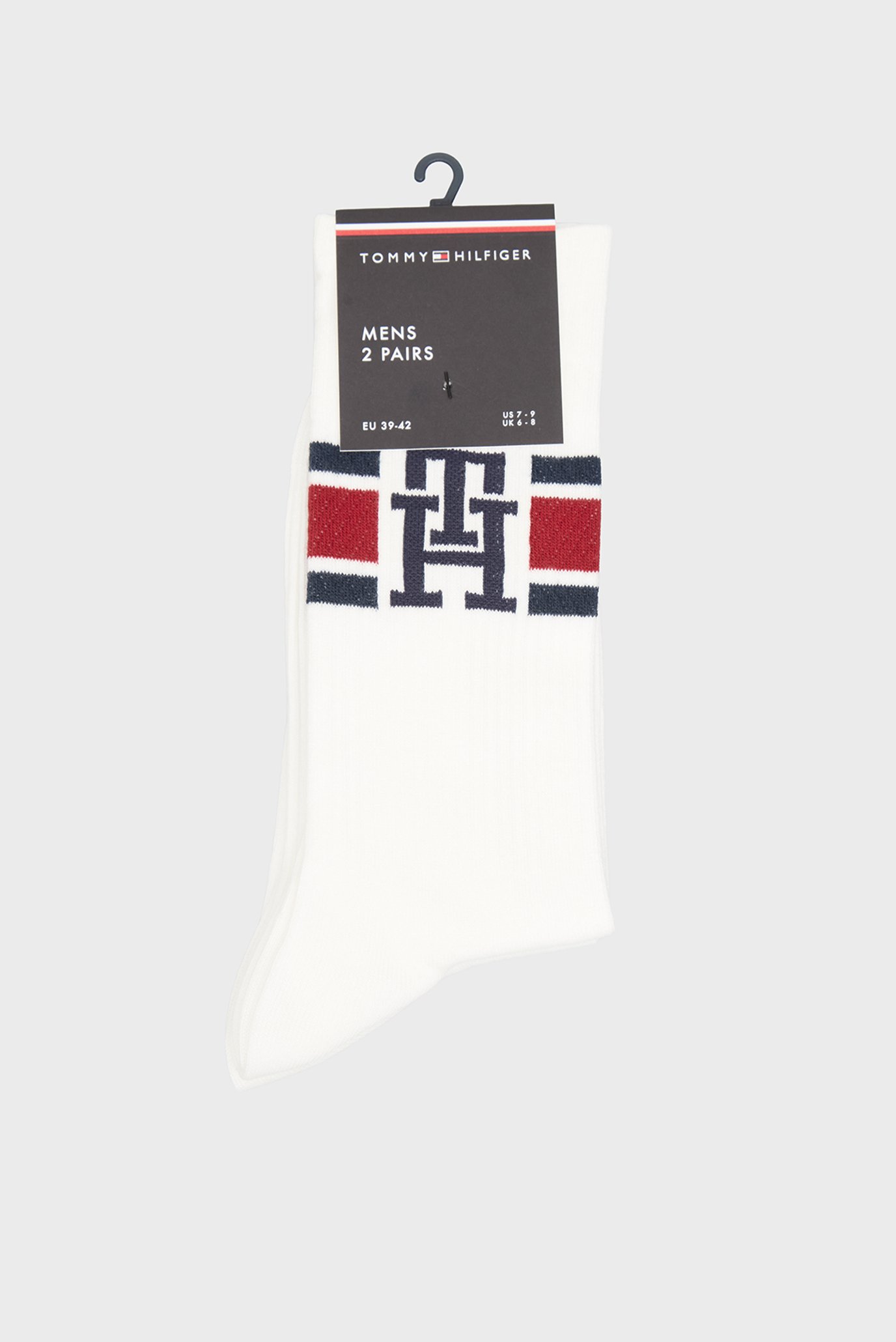 Мужские белые носки (2 пары) MONOGRAM Белый 39-42 Tommy Hilfiger 701236320 Мужские белые носки (2 пары) MONOGRAM Белый 39-42 Tommy Hilfiger 701236320