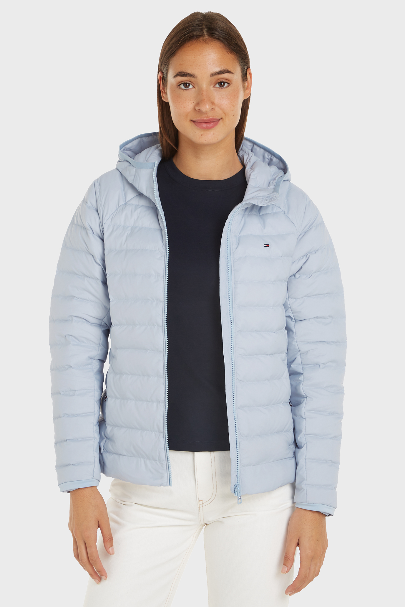 Женский голубой пуховик SPORTY LW DOWN Голубой S Tommy Hilfiger WW0WW42350 Женский голубой пуховик SPORTY LW DOWN Голубой S Tommy Hilfiger WW0WW42350