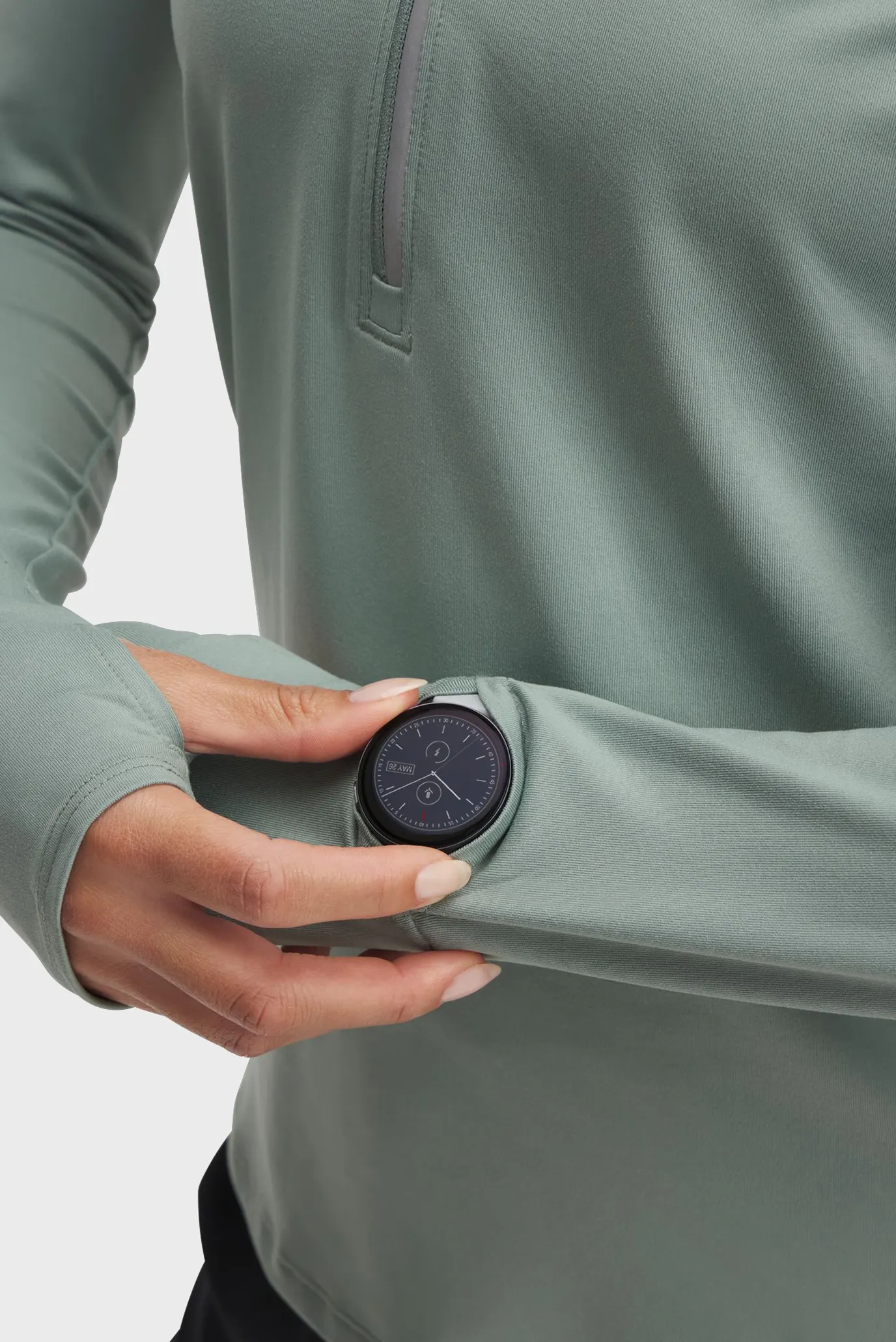 Жіночий мʼятний лонгслів UA Launch Pro Half Zip 2