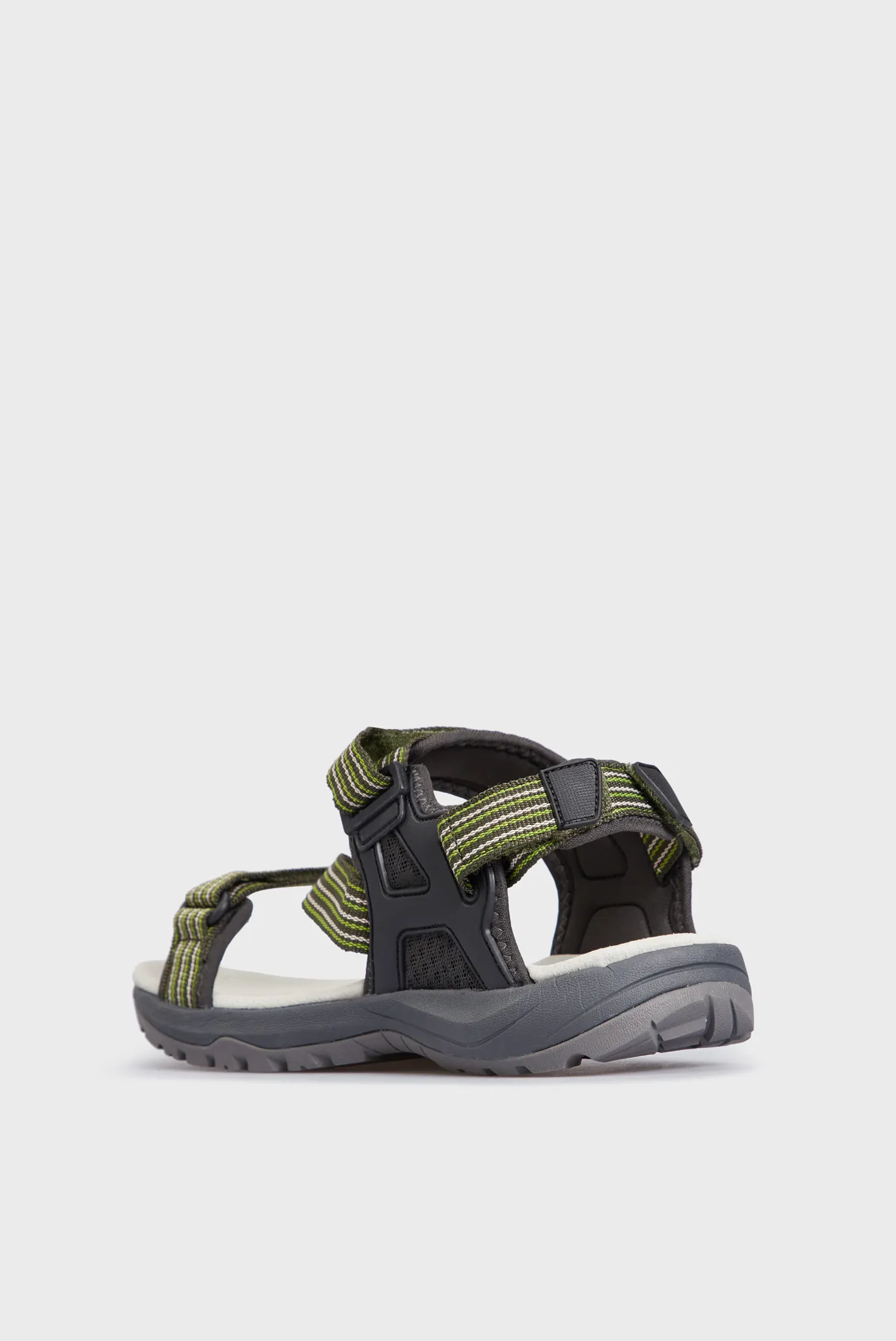 Чоловічі зелені сандалі у смужку 4