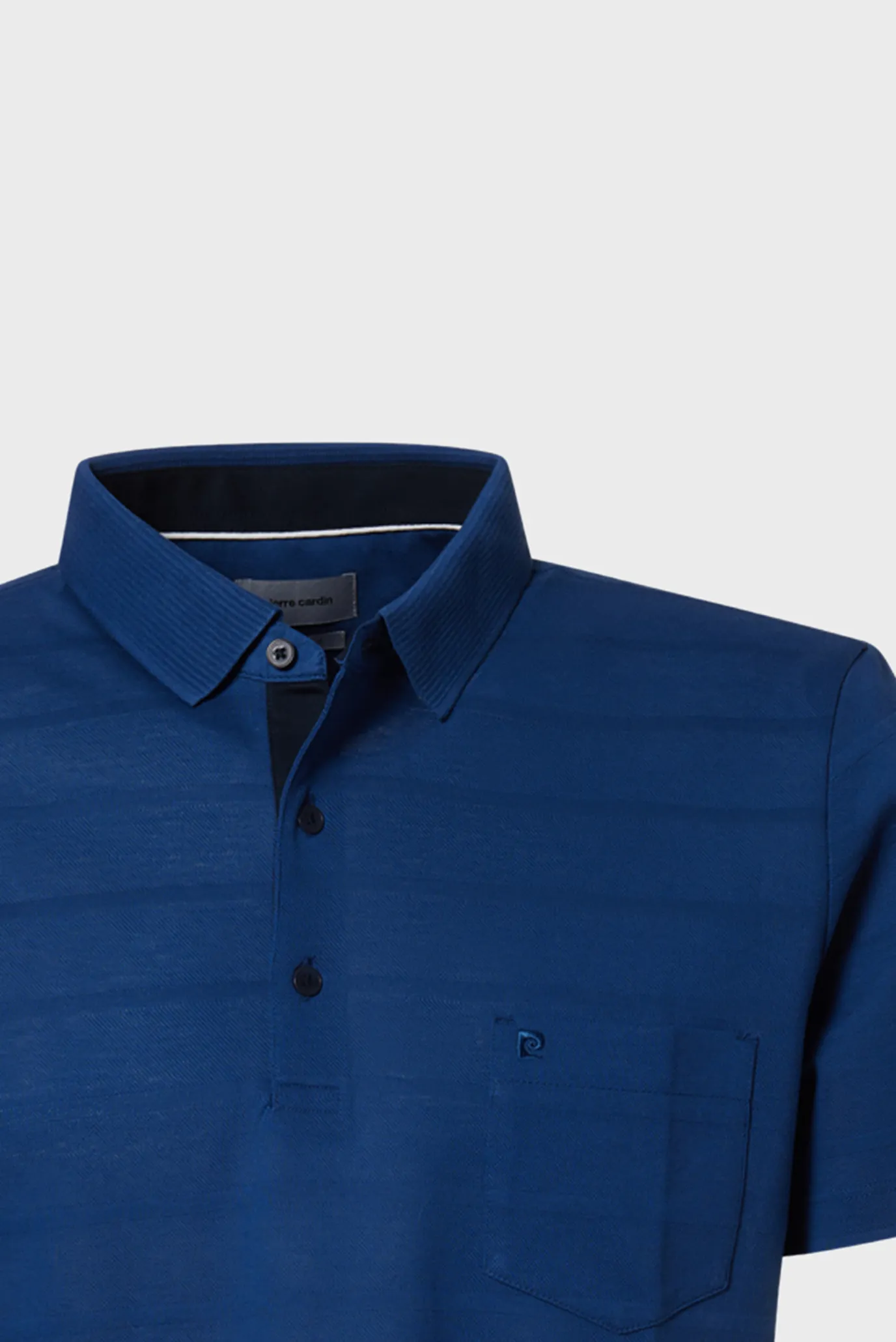 Мужское синее поло в полоску 3