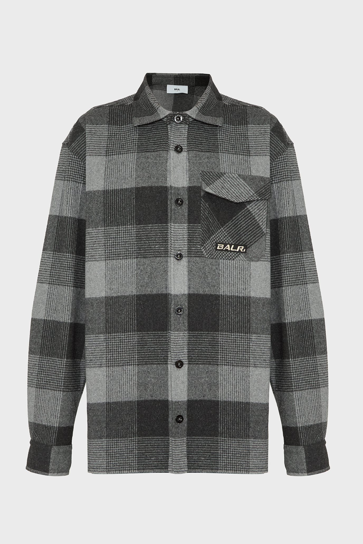 Мужская серая рубашка в клетку The Club Box Fit Flannel Shirt 1