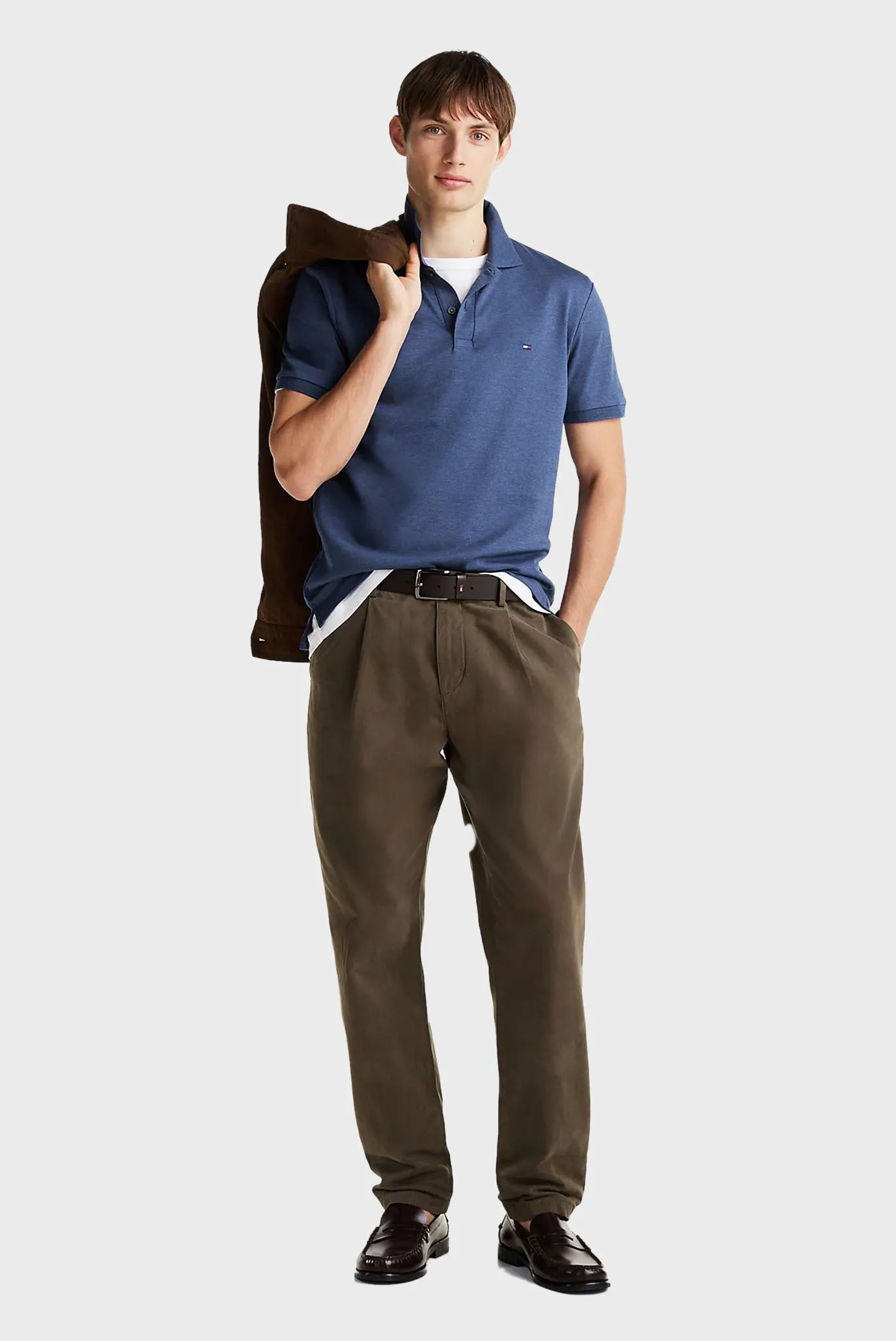 Чоловіче синє поло LIQUID COTTON REG SEASONAL POLO 2