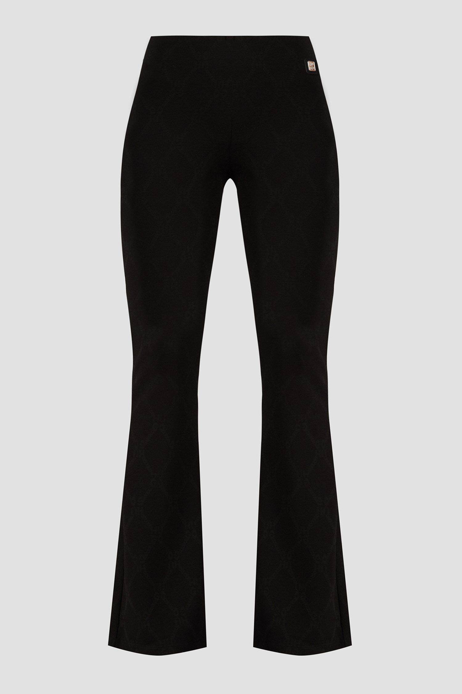 Женские черные брюки с узором 1