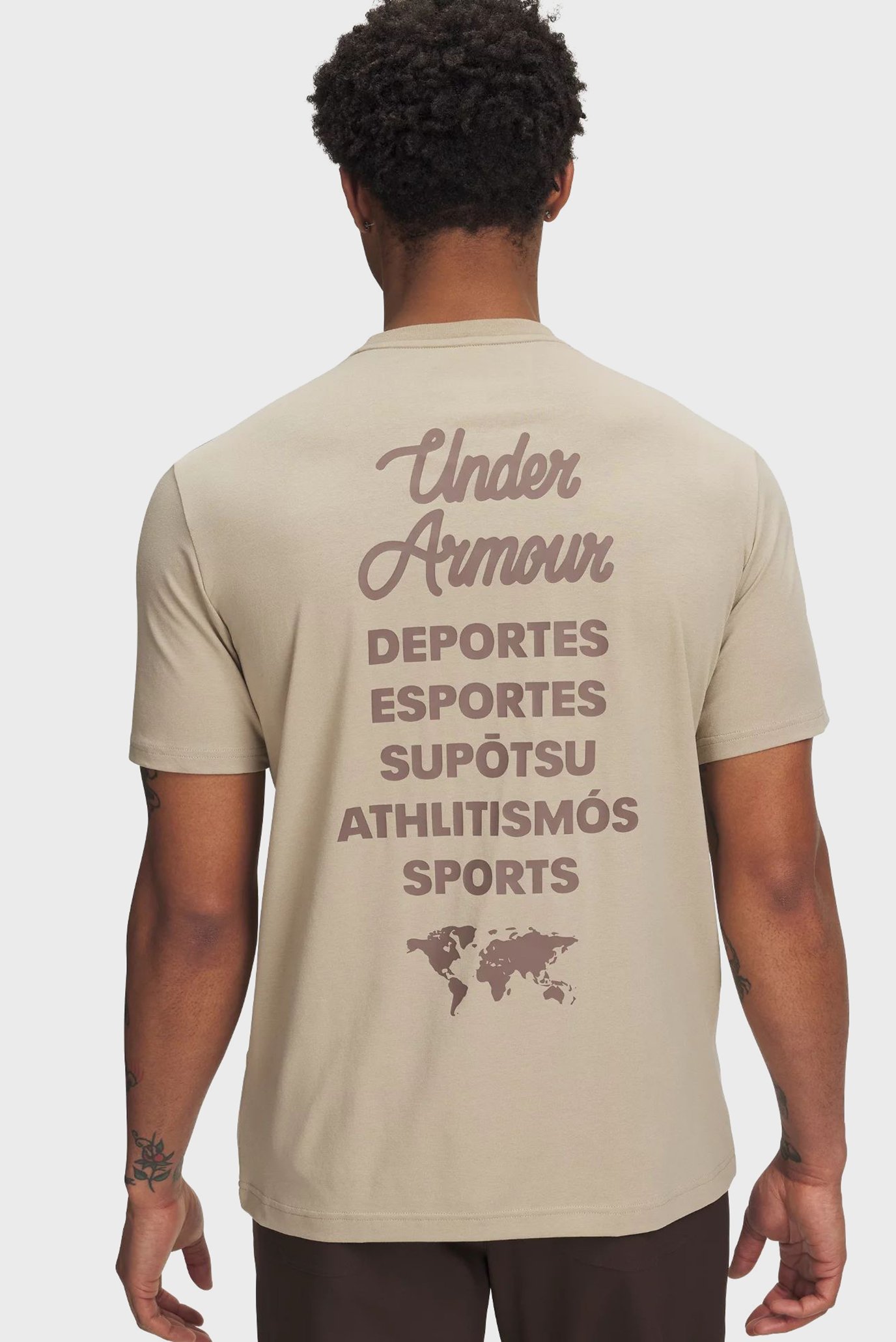 Мужская бежевая футболка UA 60/40S SPORTS WM SS Бежевый XL Under Armour 6004143-299 Мужская бежевая футболка UA 60/40S SPORTS WM SS Бежевый XL Under Armour 6004143-299