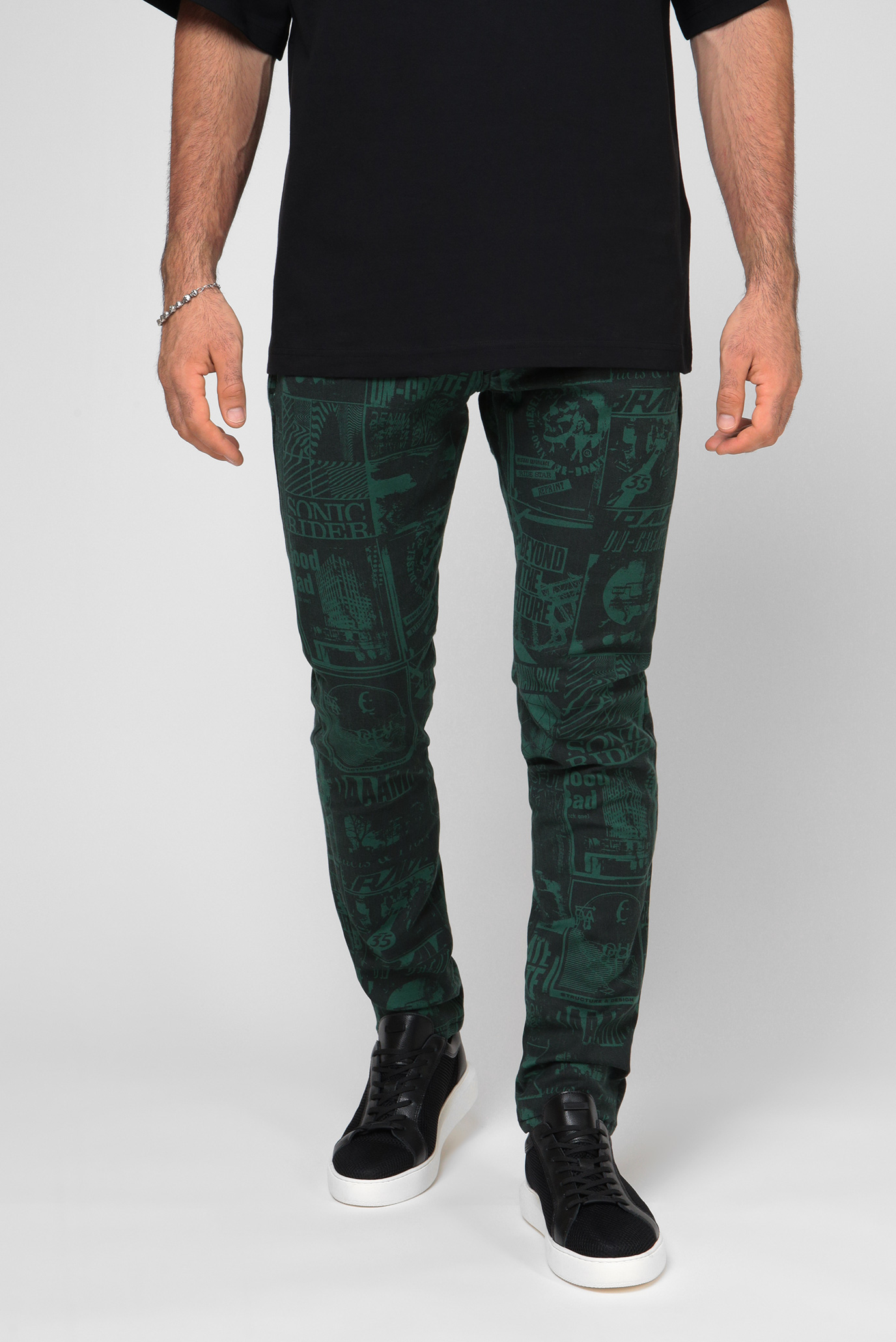 Мужские зеленые джинсы с принтом D-STRUKT-SP9 1