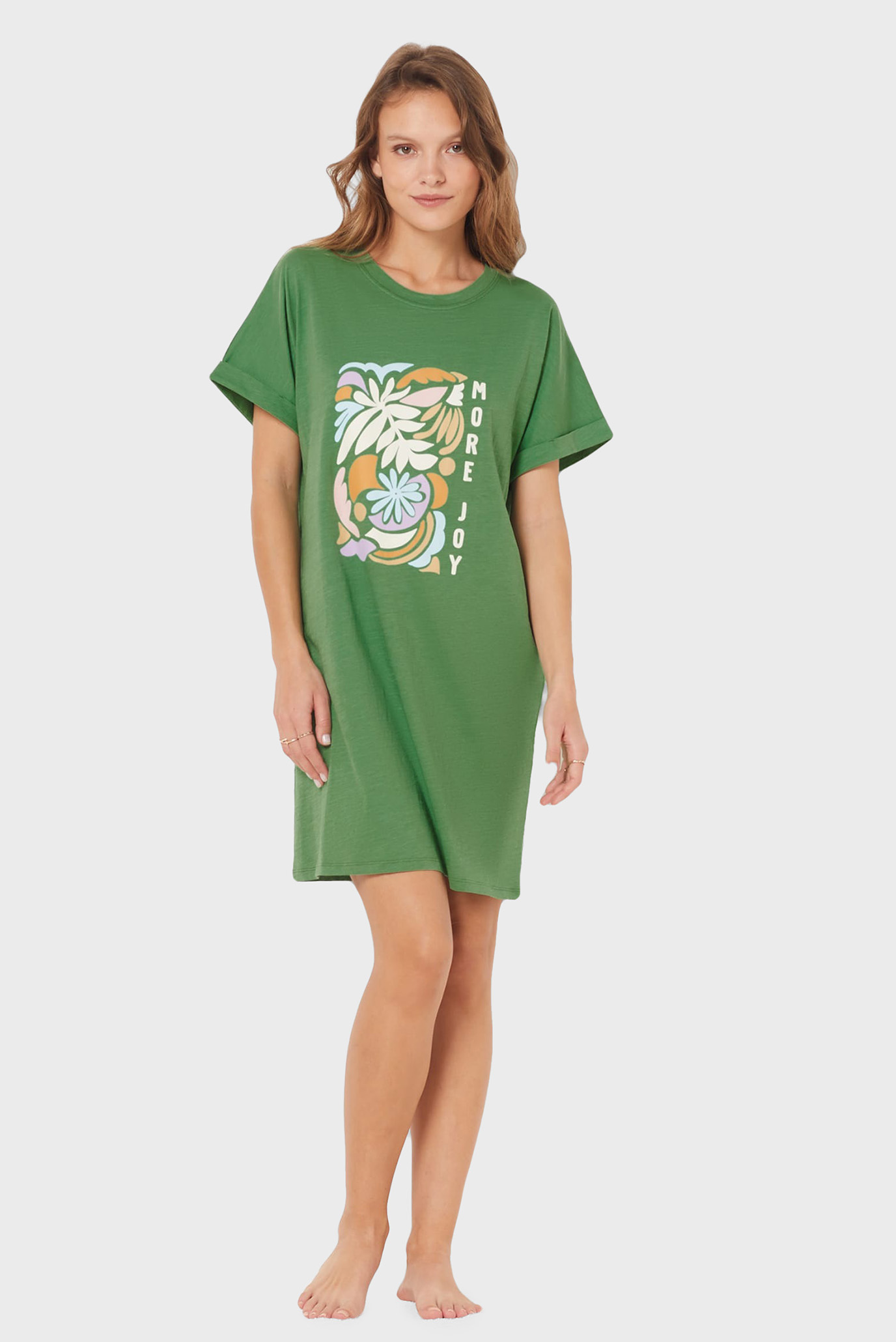 Женская зеленая ночная рубашка VERENNA 1