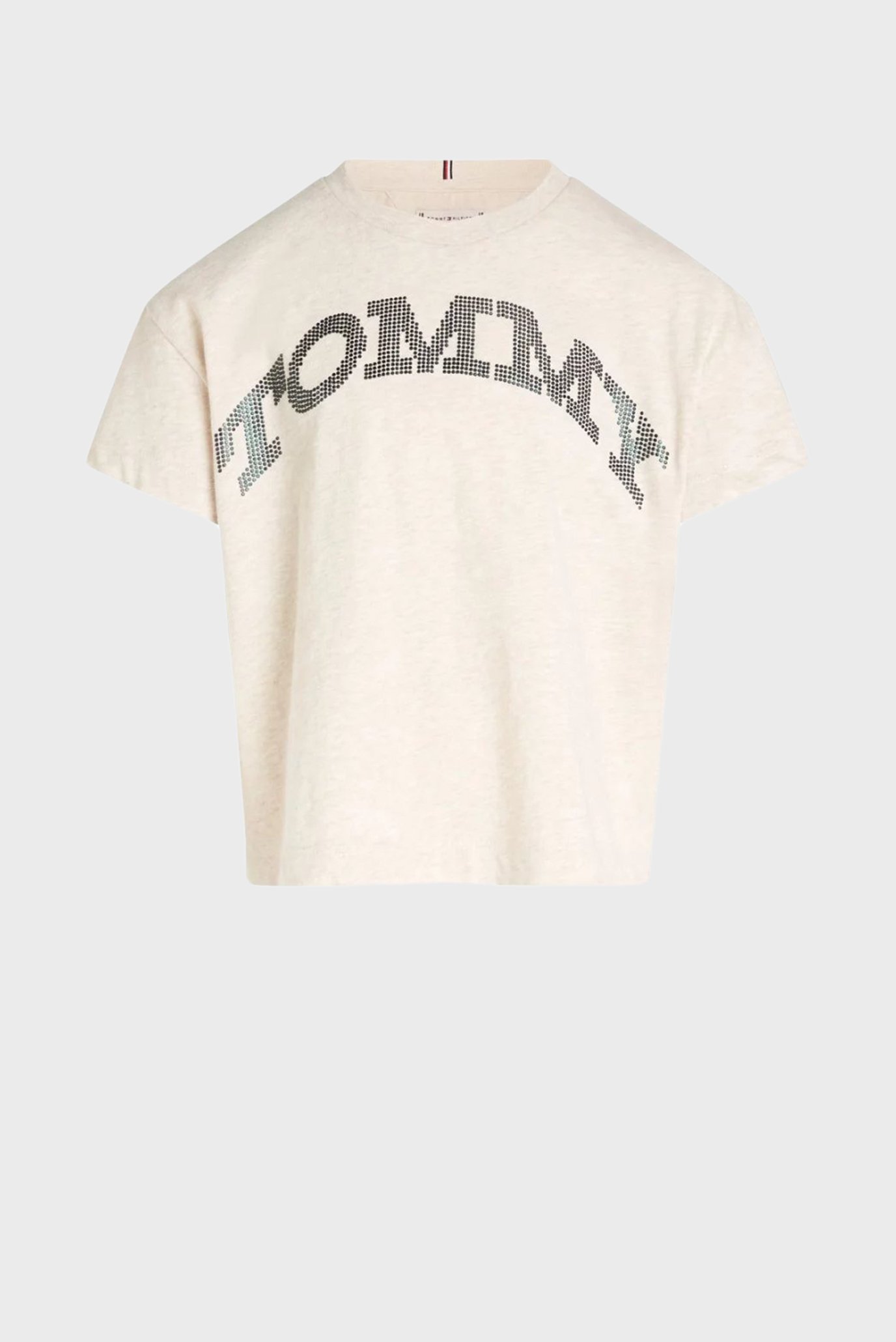 Детская бежевая футболка TOMMY DOT FOIL TEE SS 1