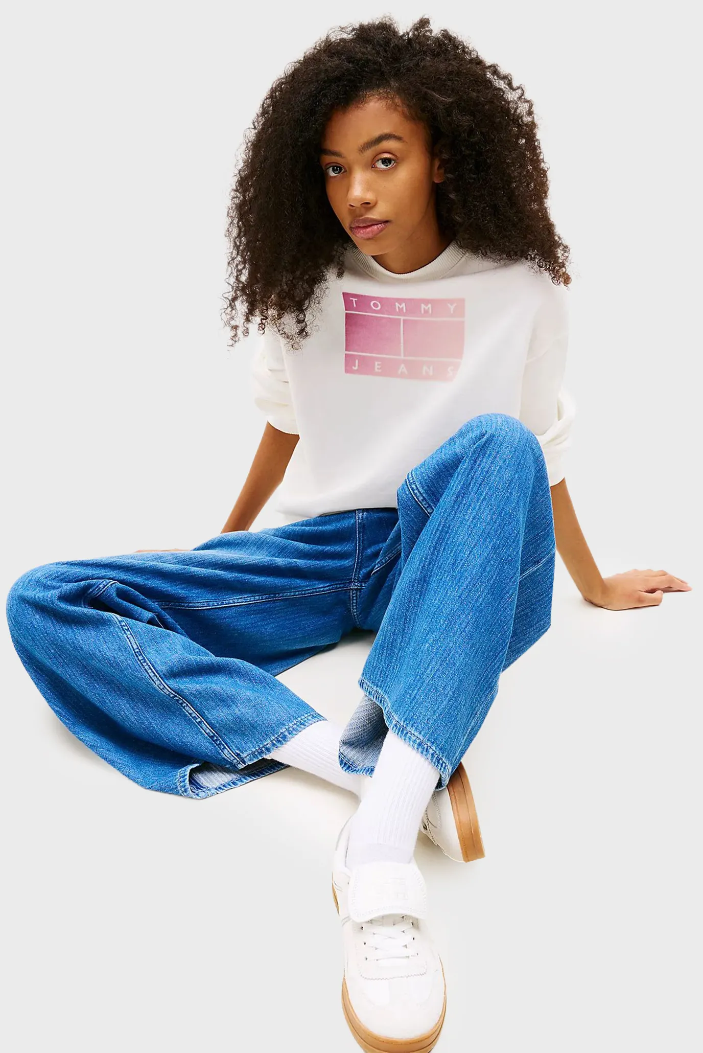 Жіночий білий світшот RLX GRADIENT FLAG CREW 4