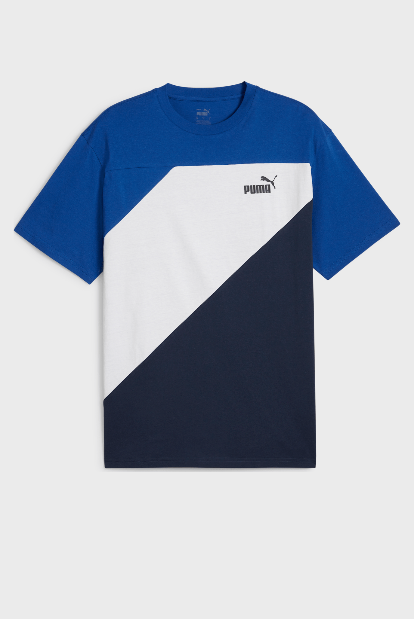 Мужская синяя футболка PUMA POWER Colorblock Men's Tee 1