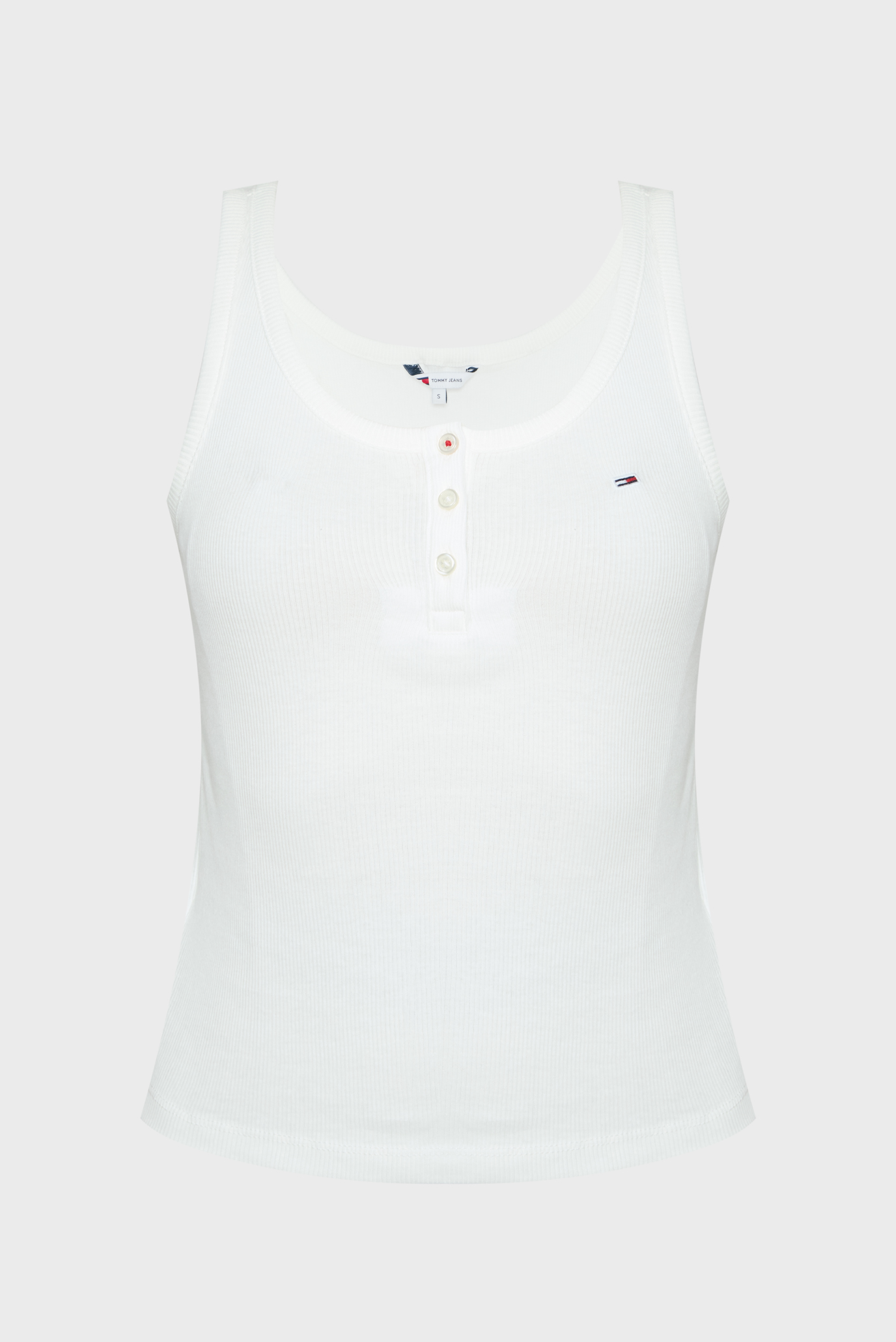 Женская белая майка TJW SLIM BUTTON TANK 1