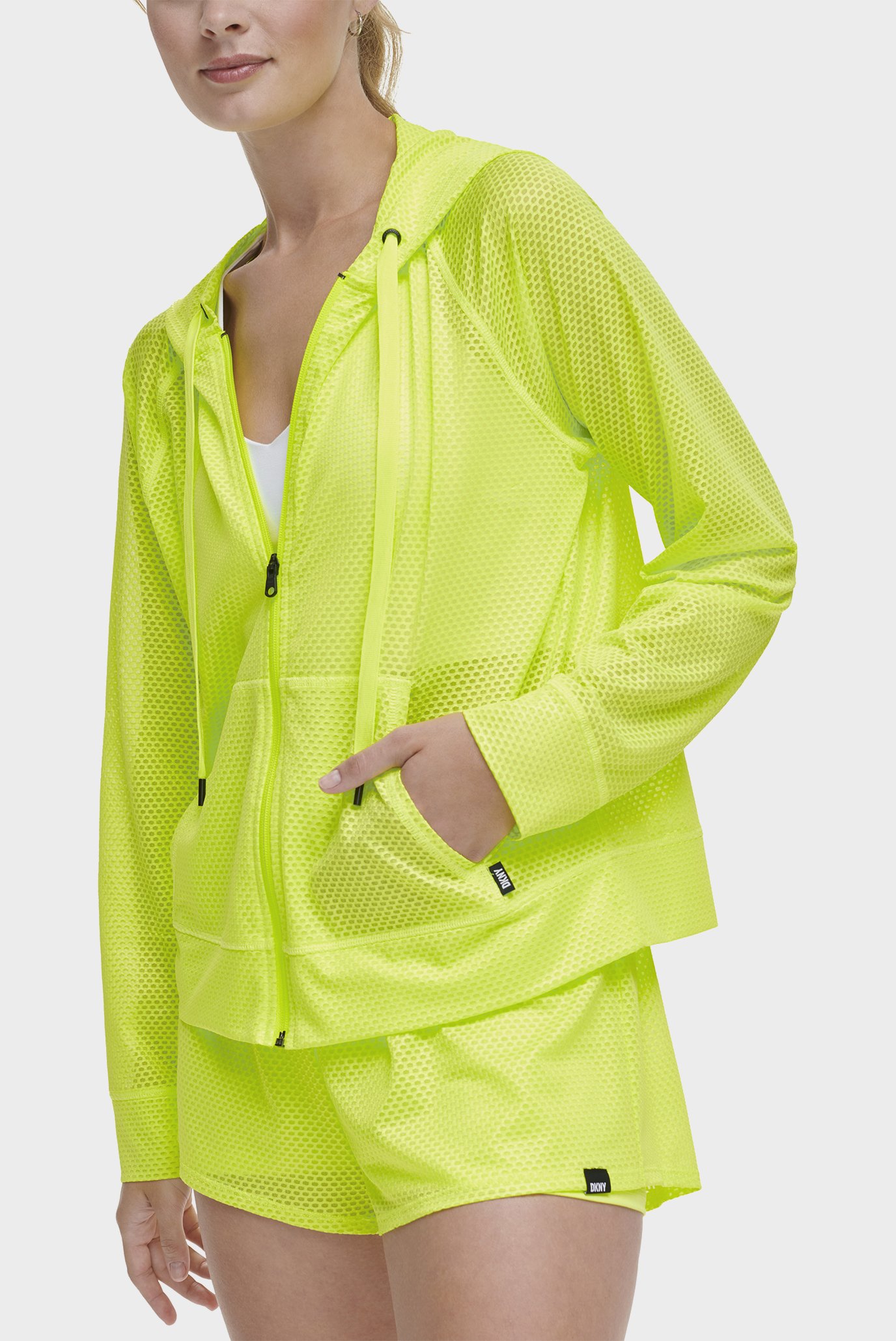 Женское салатовое худи Салатовый XL DKNY DP3J8949 Женское салатовое худи Салатовый XL DKNY DP3J8949