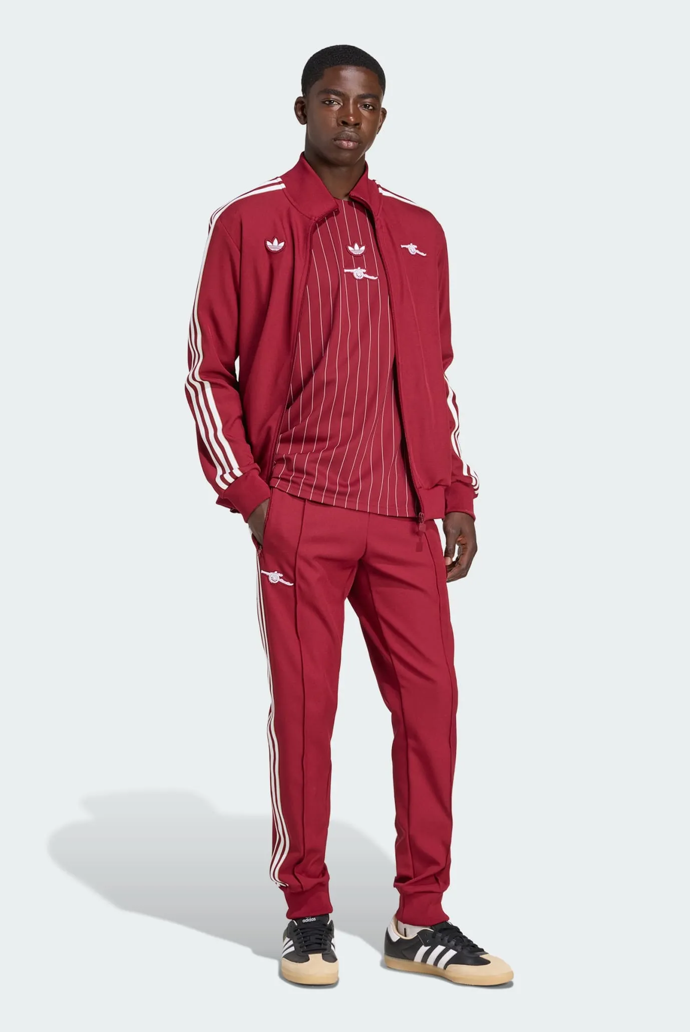 Бордова футболка у смужку Arsenal Terrace Icons (унісекс) adidas