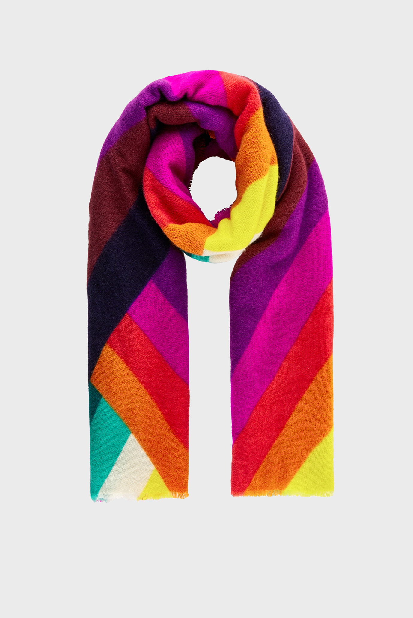 Жіночий шарф у смужку RAINBOW CHEVRON BLAN 1