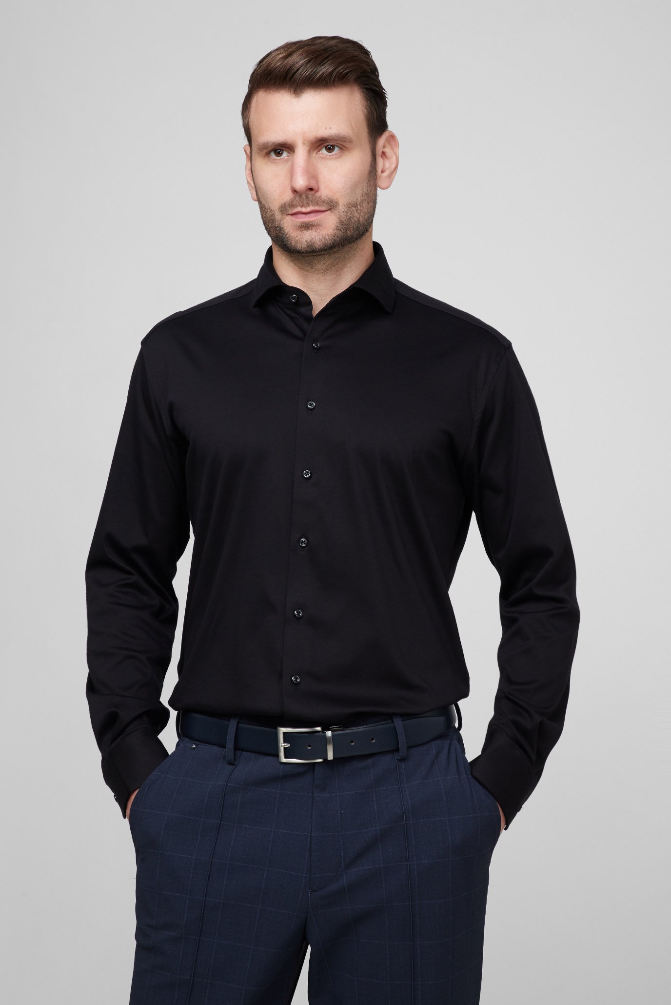Чоловіча чорна сорочка Modern Fit 1