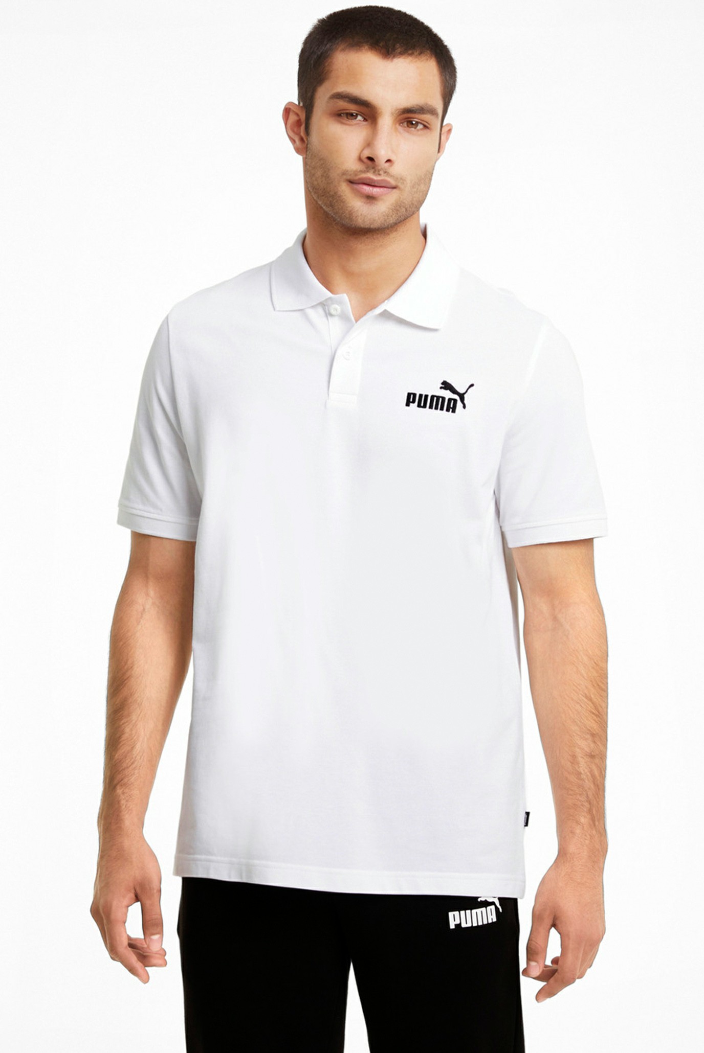 Мужское белое поло Essentials Pique Men's Polo Shirt 1