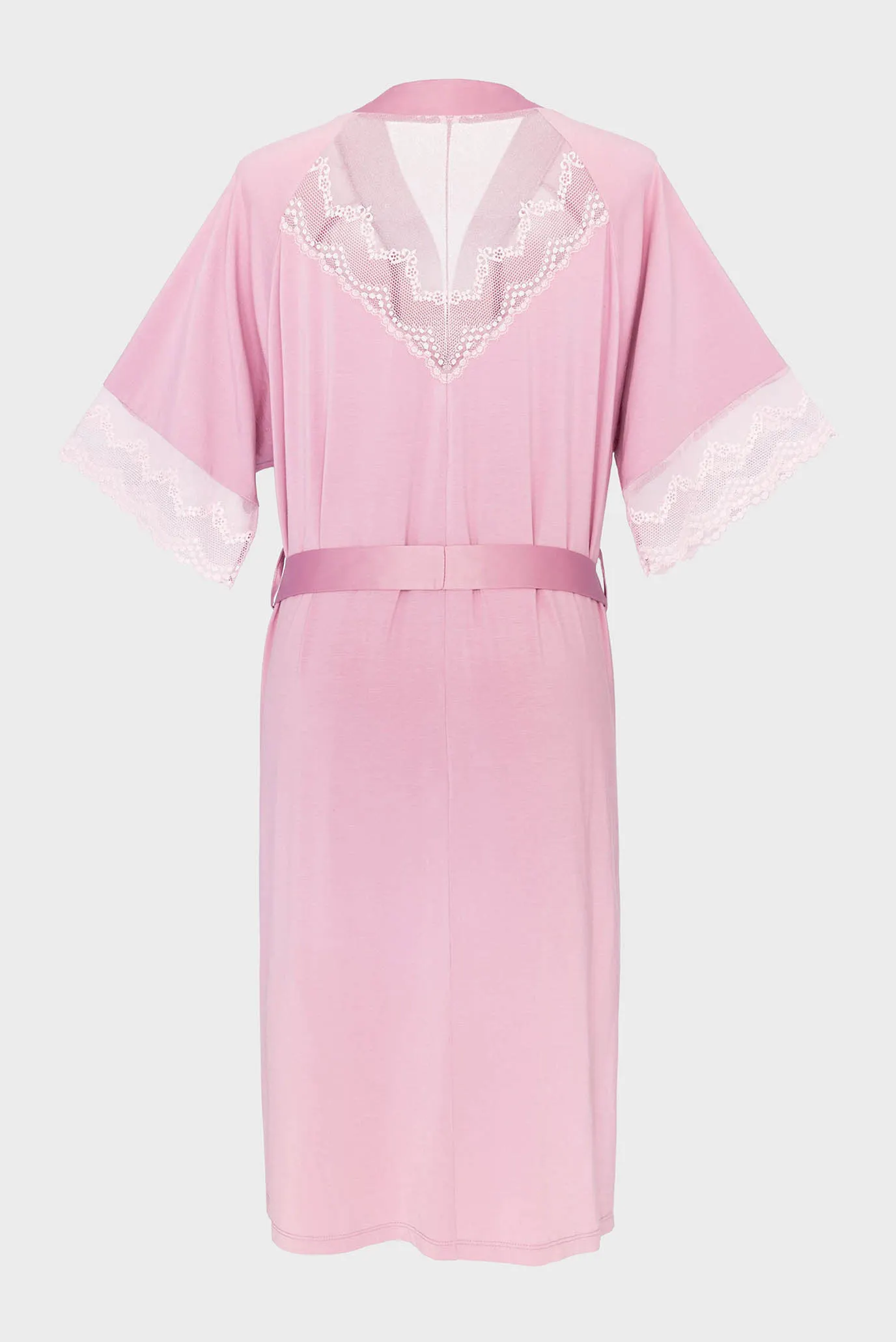 Женский розовый пеньюар 4