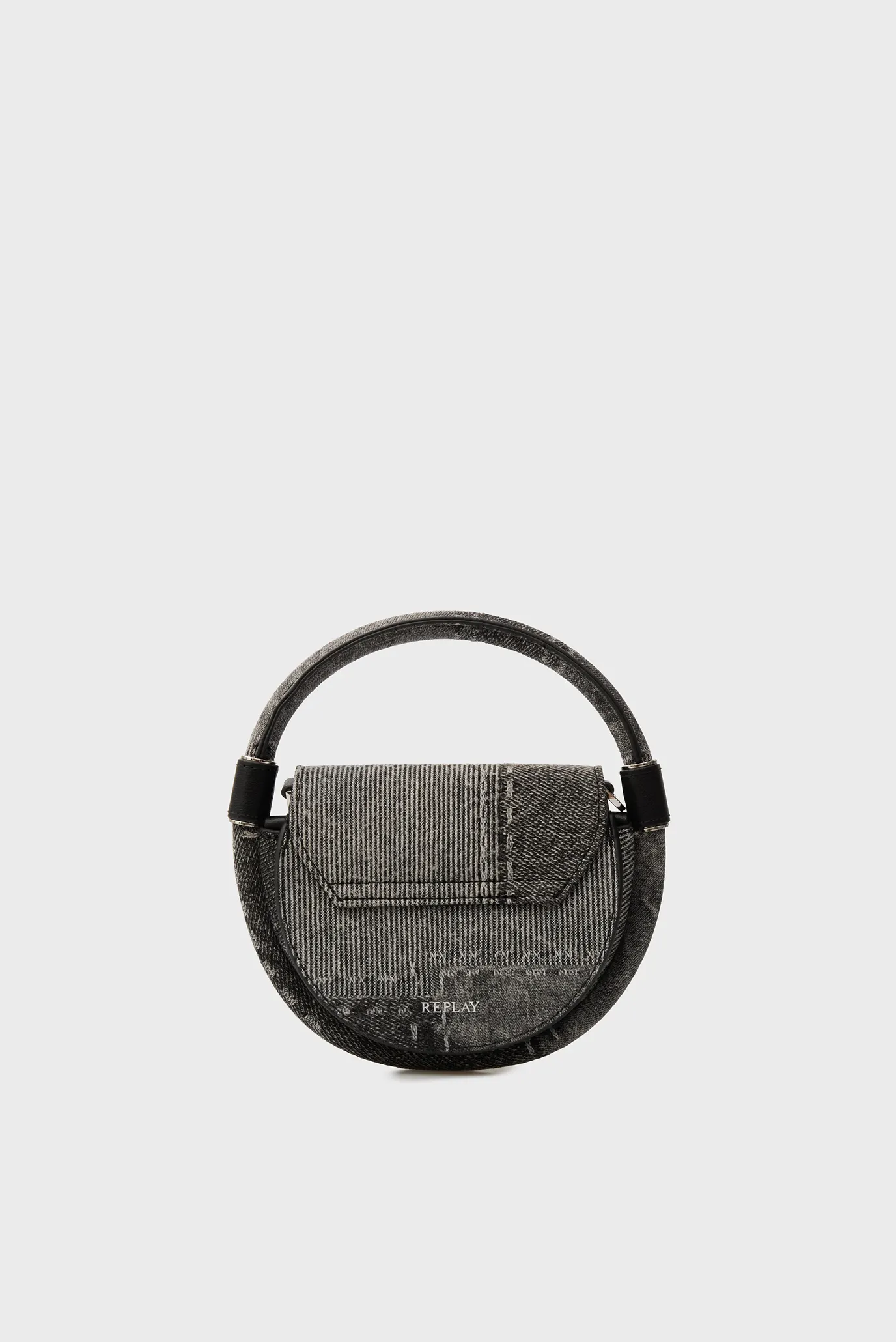 Жіноча темно-сіра джинсова сумка 4