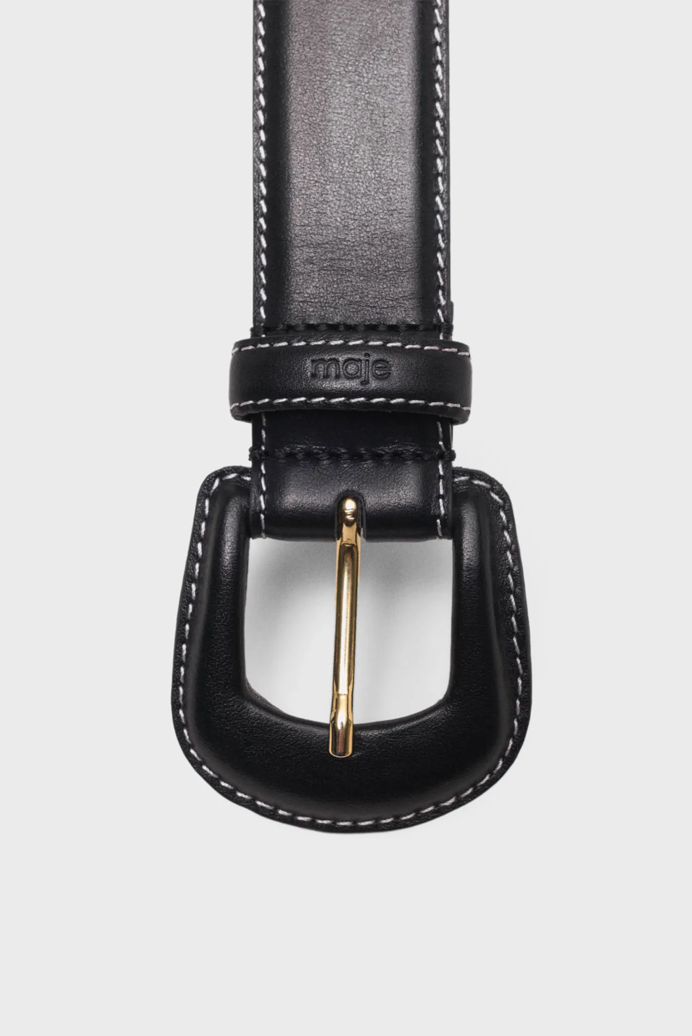 Жіночий чорний шкіряний ремінь 5