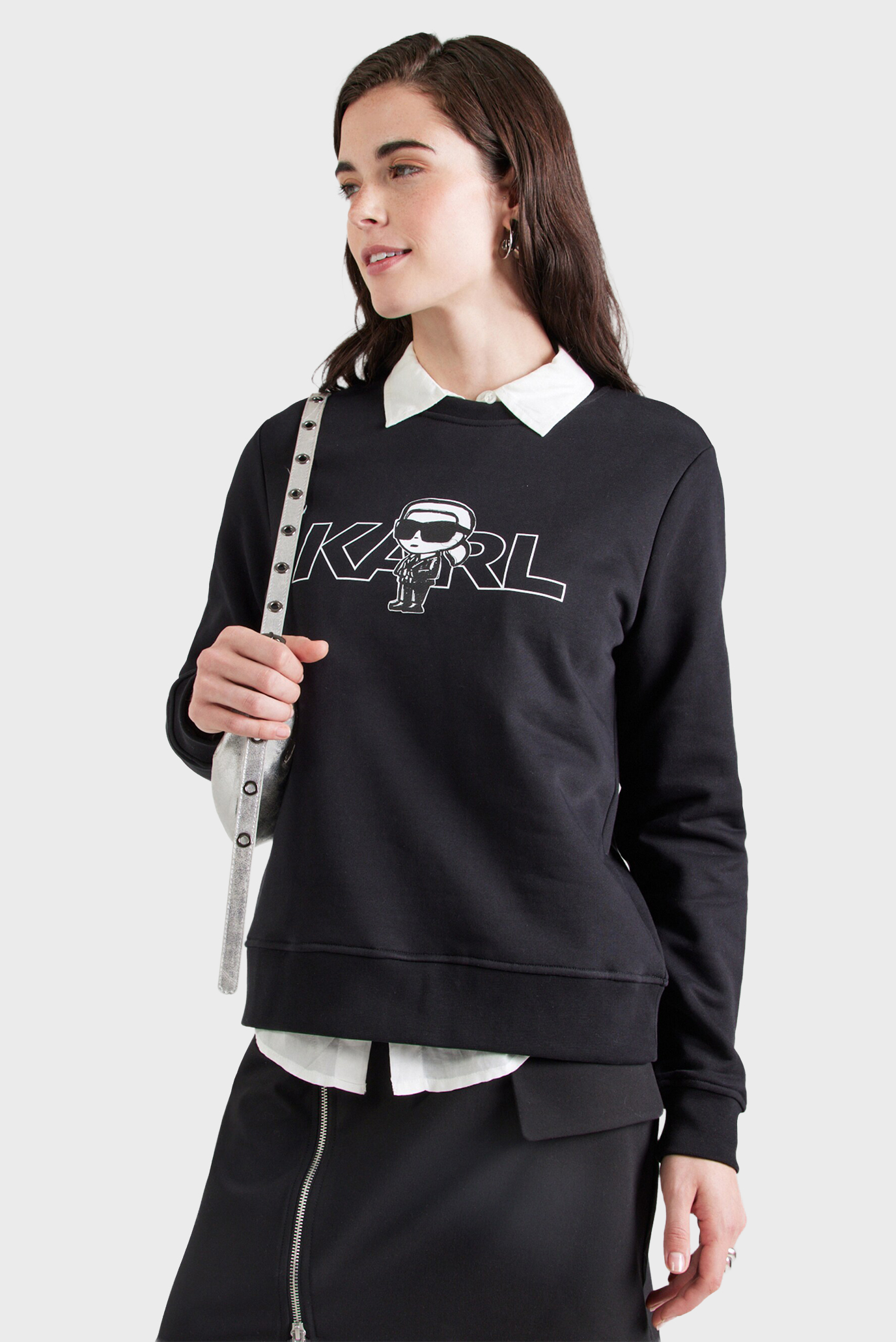 Женский черный свитшот Черный L Karl Lagerfeld A3W20056 Женский черный свитшот Черный L Karl Lagerfeld A3W20056