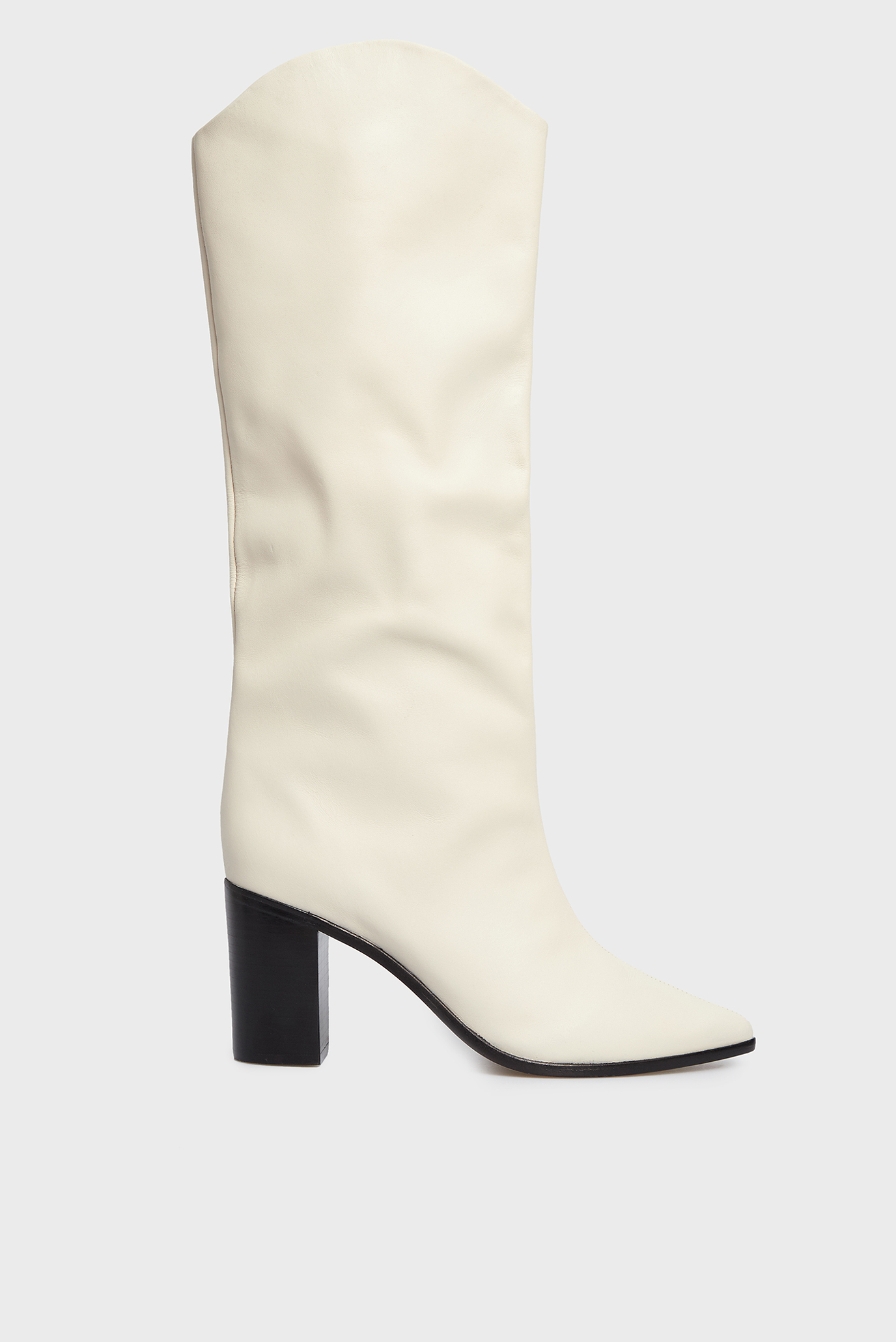 Жіночі білі шкіряні чоботи 1