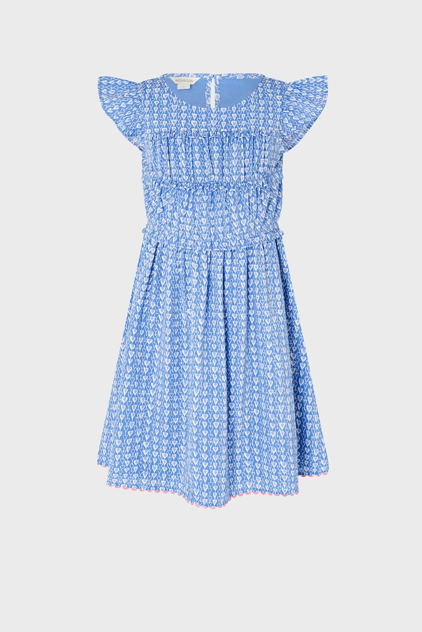 Детское голубое платье PRINTED HEART DRESS 1
