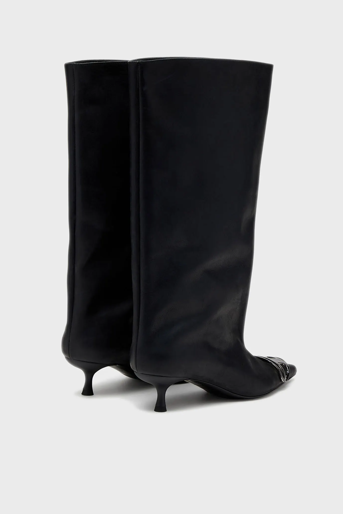 Женские черные кожаные сапоги D-VENUS 40 KB 4