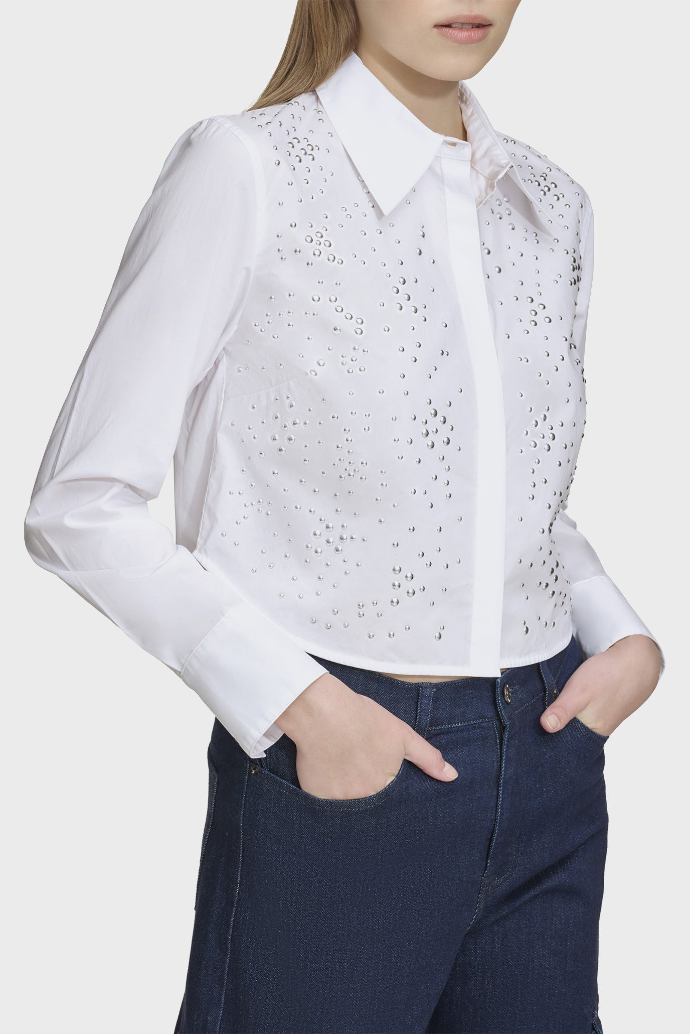 Женская белая рубашка Белый S DKNY DJ4W2033 Женская белая рубашка Белый S DKNY DJ4W2033