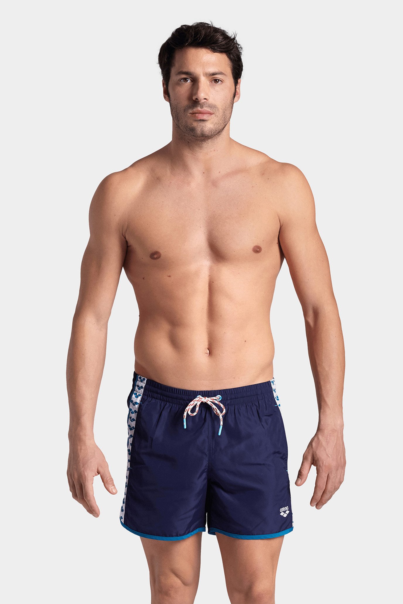 Мужские темно-синие плавательные шорты TEAM STRIPE SHORT 1