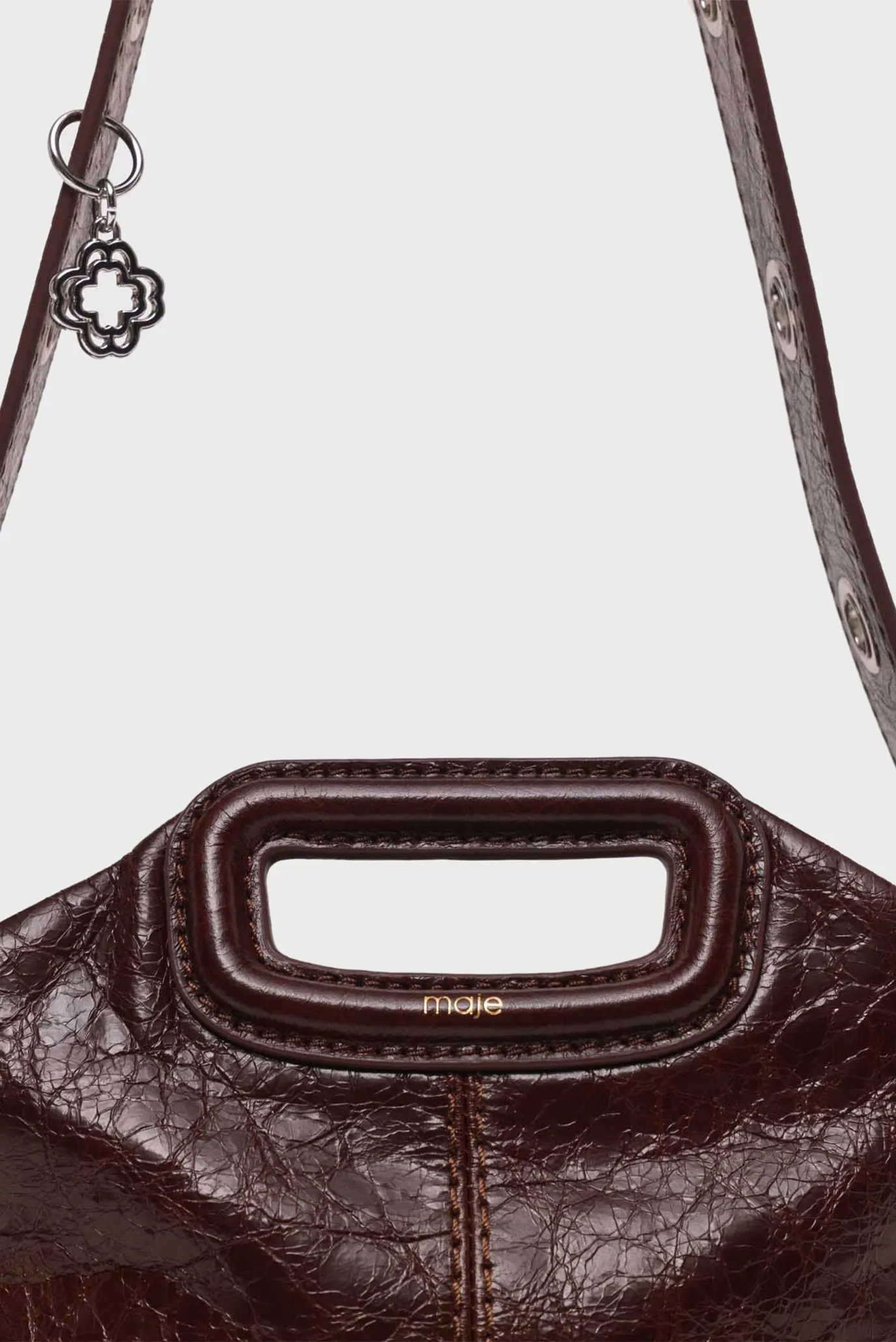 Женская темно-коричневая кожаная сумка Miss M 2