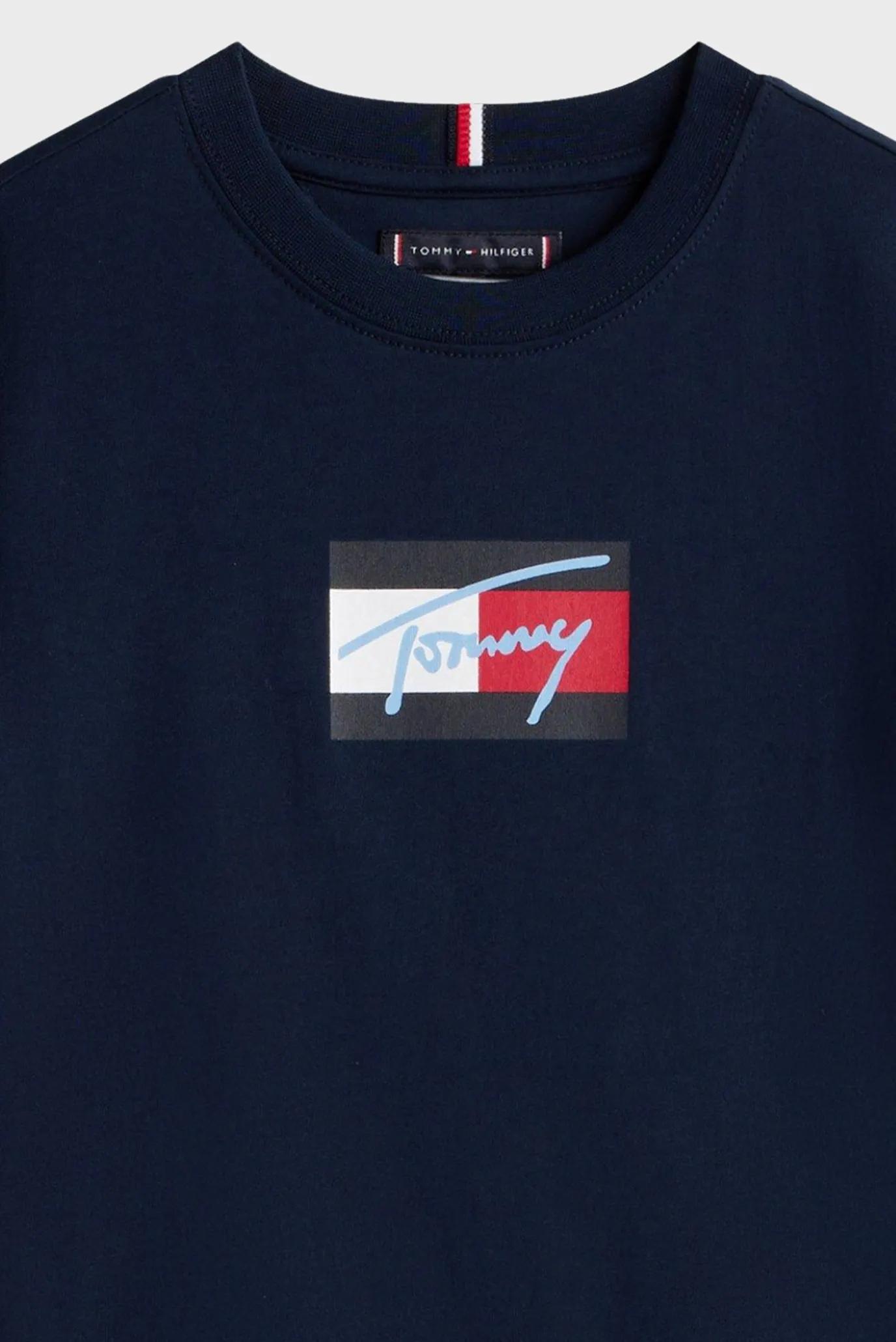 Дитяча темно-синя футболка TOMMY SCRIPT FLAG 5