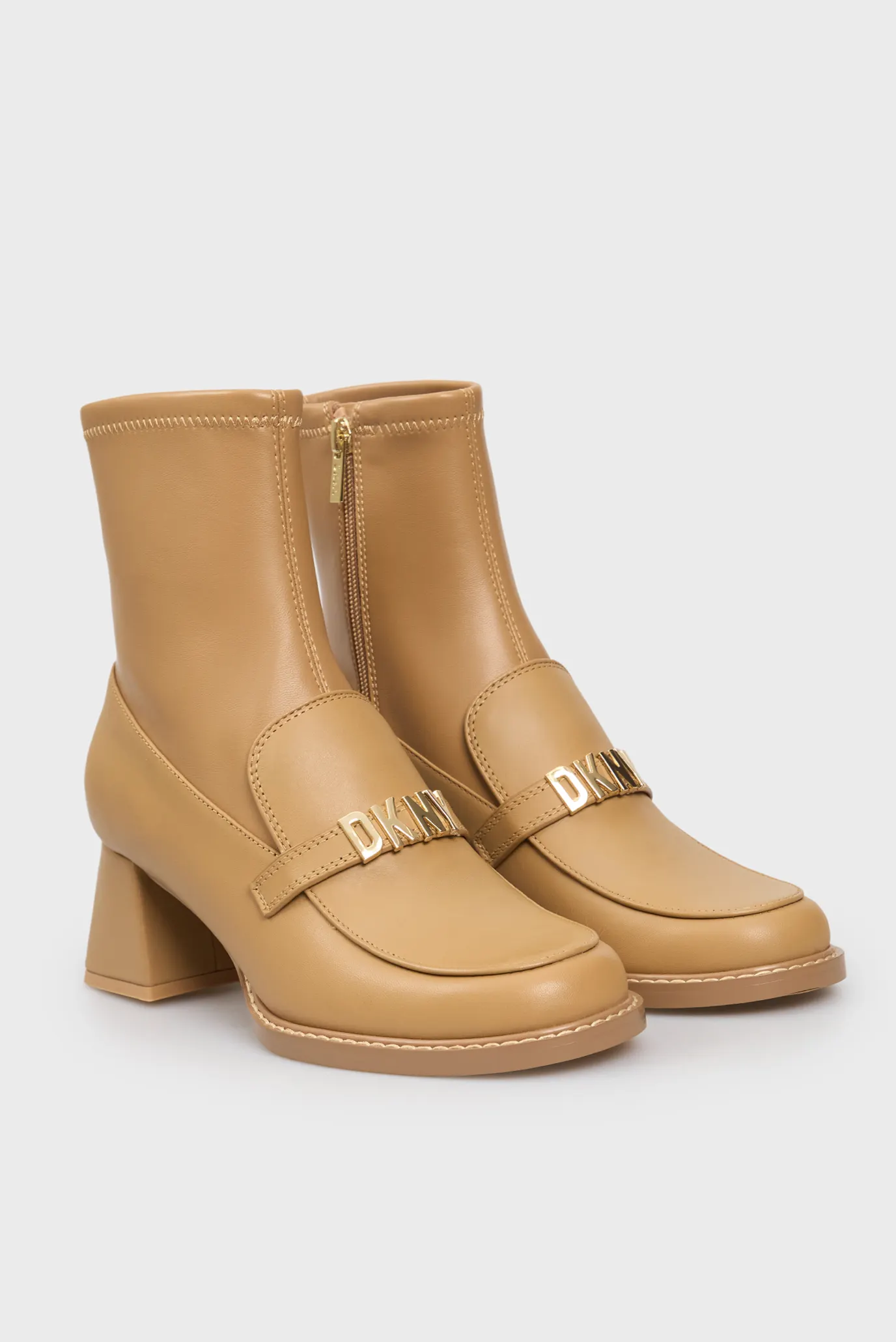 Женские бежевые кожаные ботильоны DOTTSY - MOCCASIN BO 3