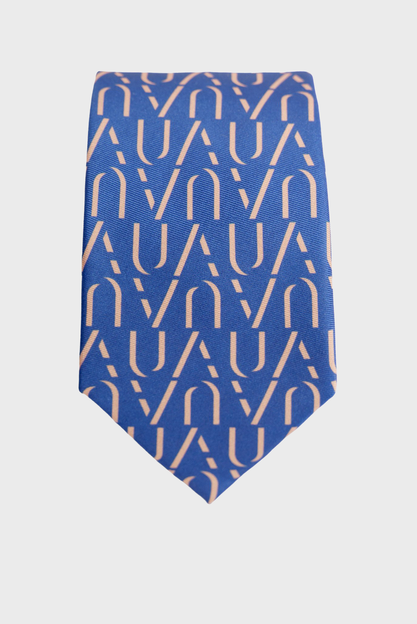 Чоловіча синя краватка з візерунком 1