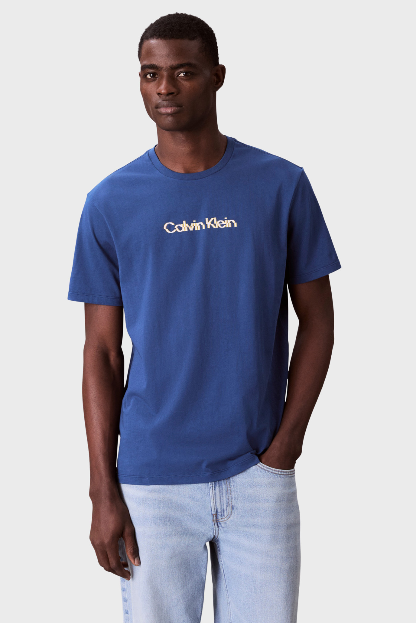 Мужская синяя футболка SS GLITCHED LOGO Синий XL Calvin Klein Jeans LV04RC858G Мужская синяя футболка SS GLITCHED LOGO Синий XL Calvin Klein Jeans LV04RC858G