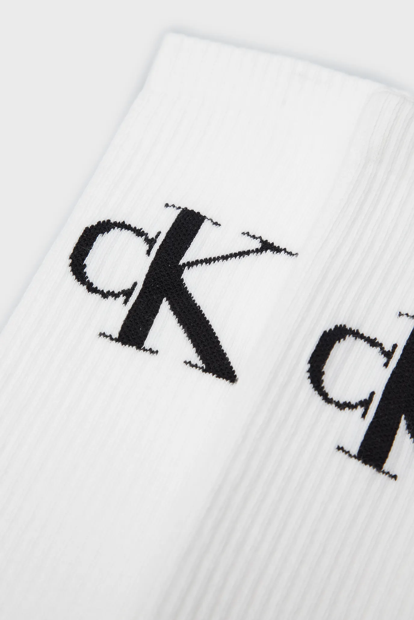 Мужские белые гольфы (2 пары) CKJ MEN SOCK 2P MONOGRAM 3