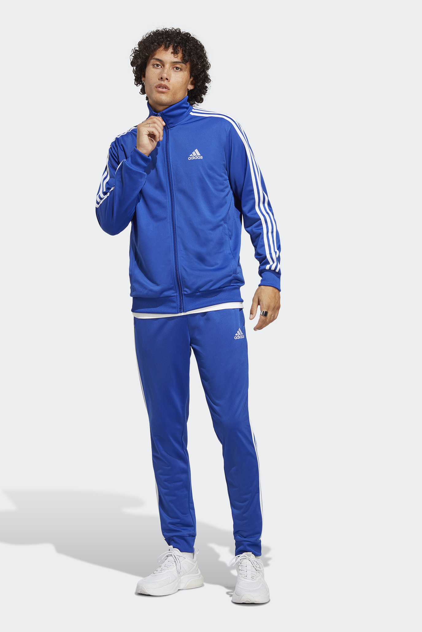 Чоловічий синій спортивний костюм (кофта, штани) Basic 3-Stripes Tricot 1