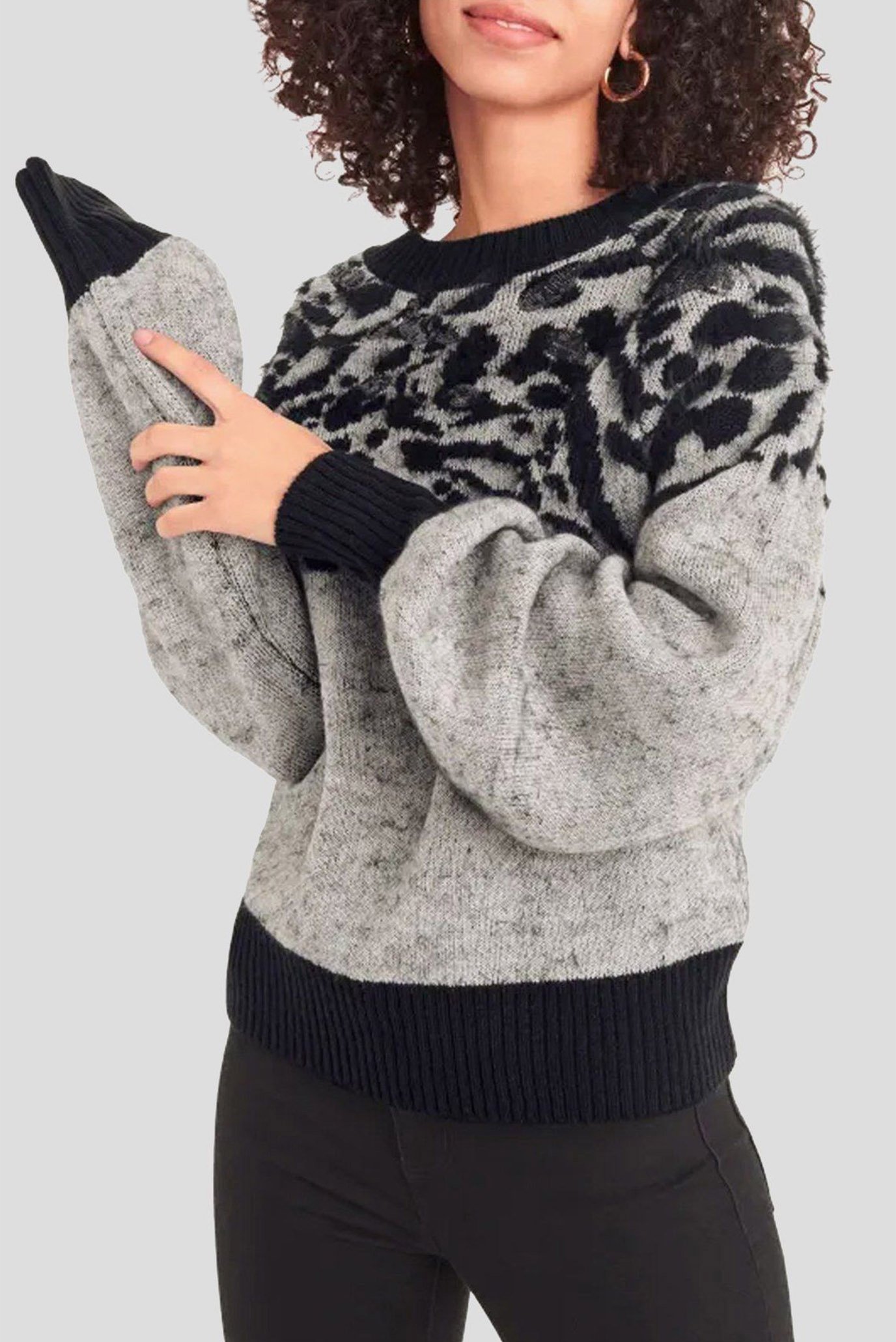 Женский серый свитер Серый L DKNY P3HSAE46 Женский серый свитер Серый L DKNY P3HSAE46