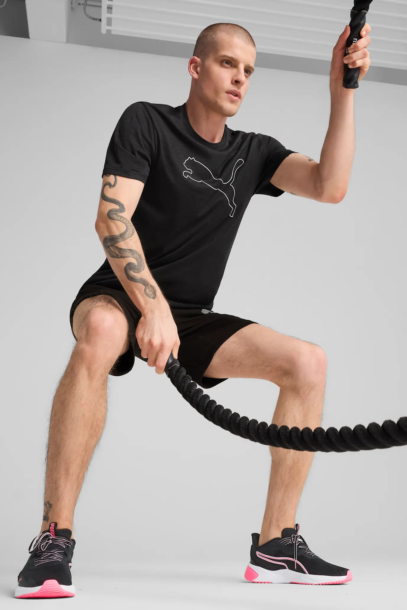 Чорна футболка TAD ESSENTIALS Heather Cat Tee Men 2