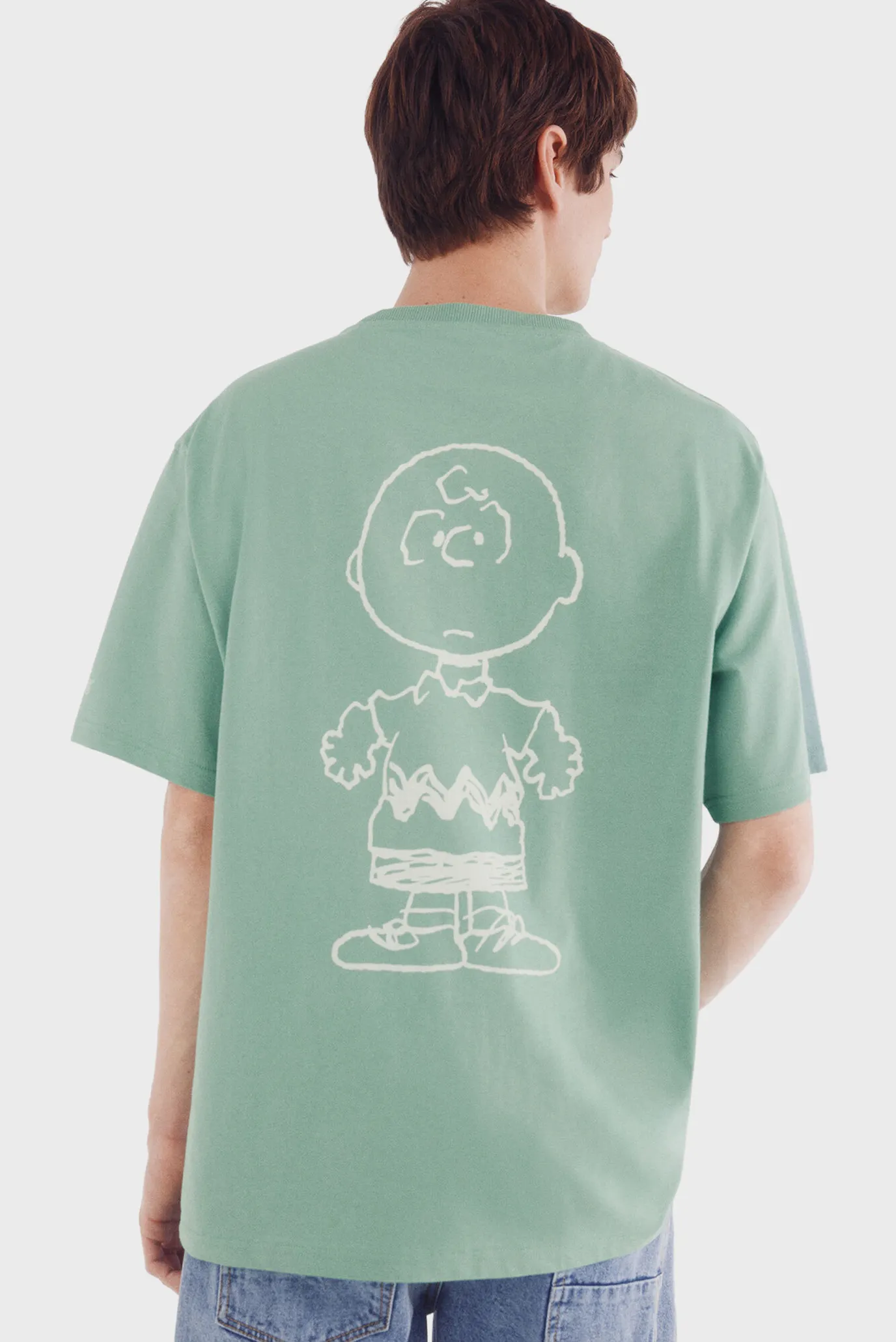 Мужская мятная футболка Charlie Brown 3