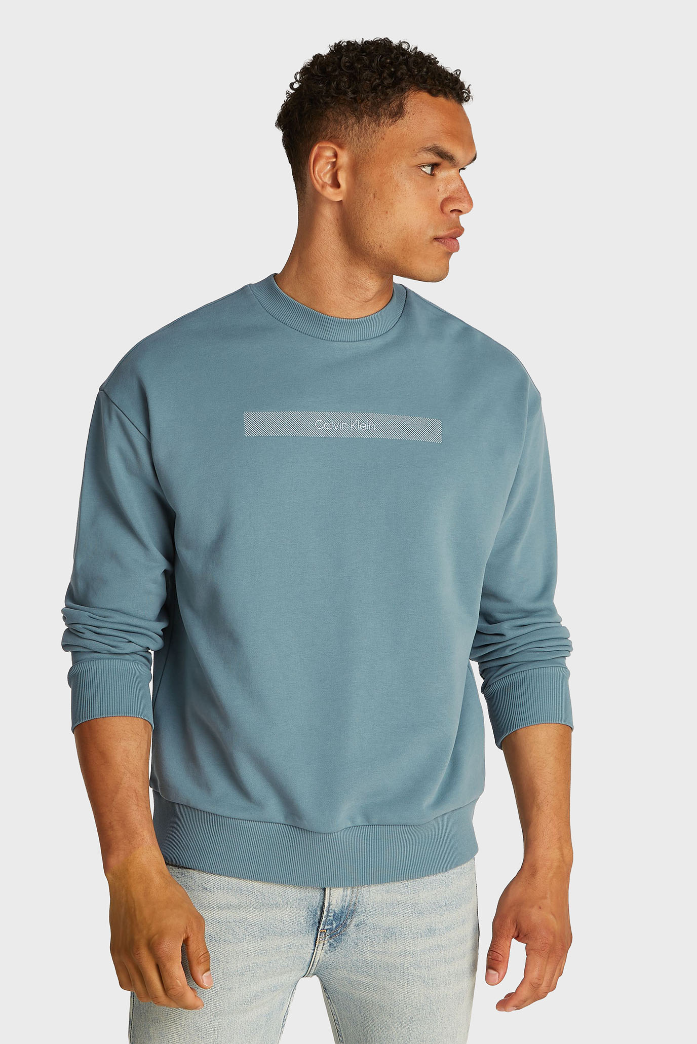 Мужской синий свитшот STRUCTURED EMBROIDERY Синий L Calvin Klein K10K113763 Мужской синий свитшот STRUCTURED EMBROIDERY Синий L Calvin Klein K10K113763
