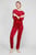 Жіночий червоний костюм (світшот, брюки)