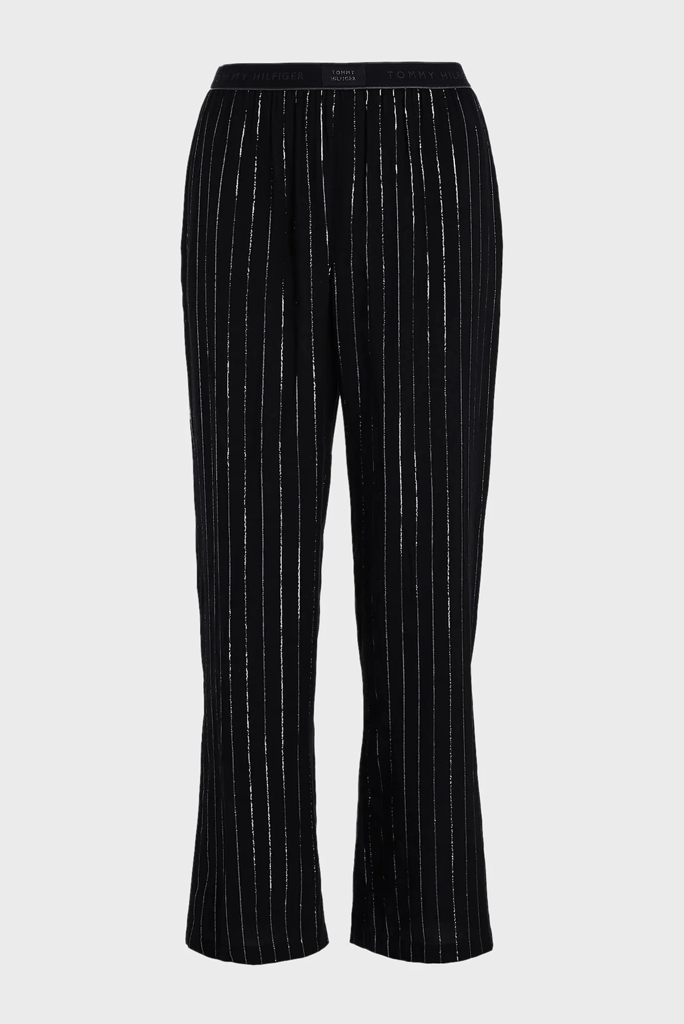 Женские черные брюки в полоску WOVEN STRIPES PYJ 5