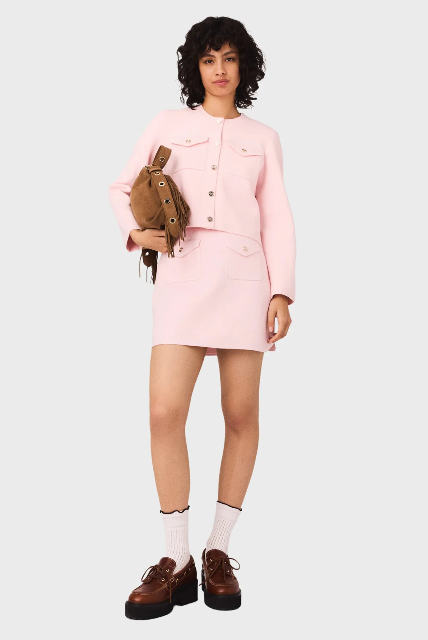 Женская пудровая юбка 2