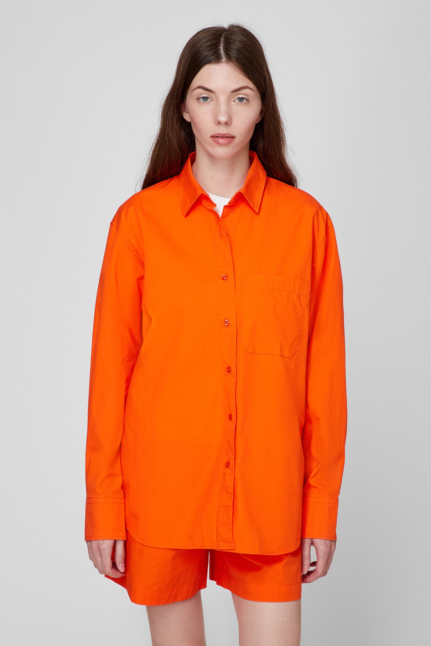 Жіноча помаранчева сорочка 1