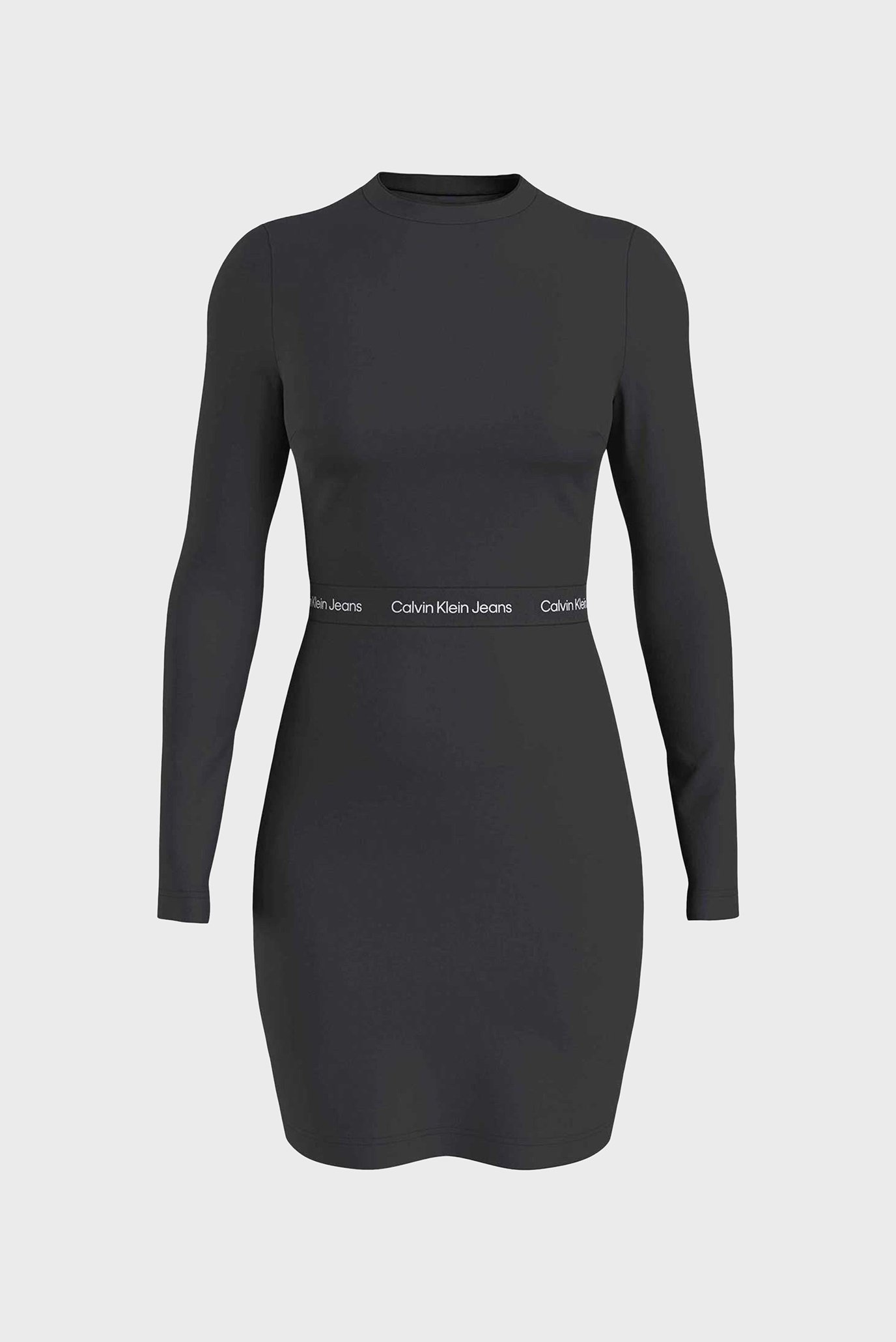 Женское черное платье LOGO ELASTIC MILANO 1
