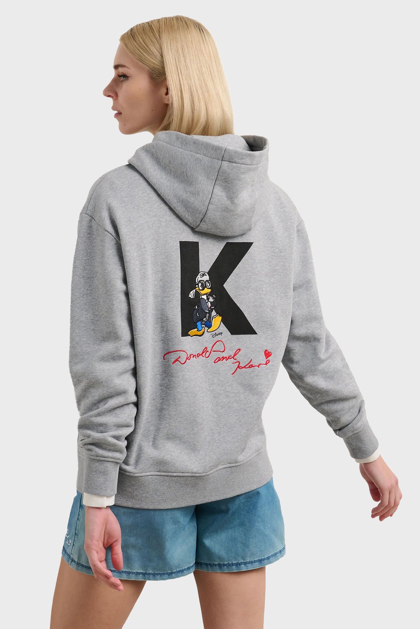 Женское серое худи KL X DISNEY Серый XL Karl Lagerfeld A3W20062 Женское серое худи KL X DISNEY Серый XL Karl Lagerfeld A3W20062