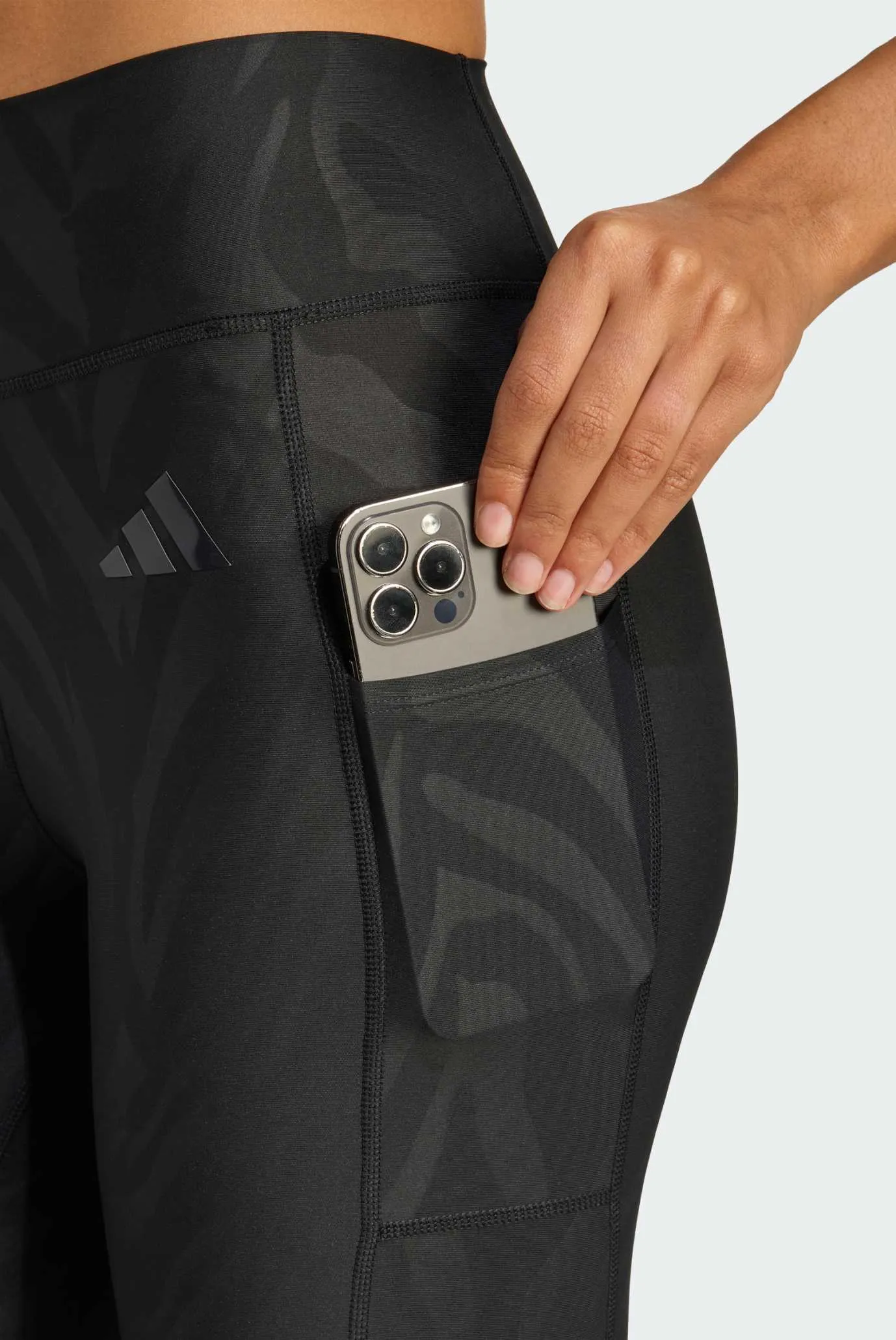 Женские черные тайтсы Optime AOP Full-Length 4